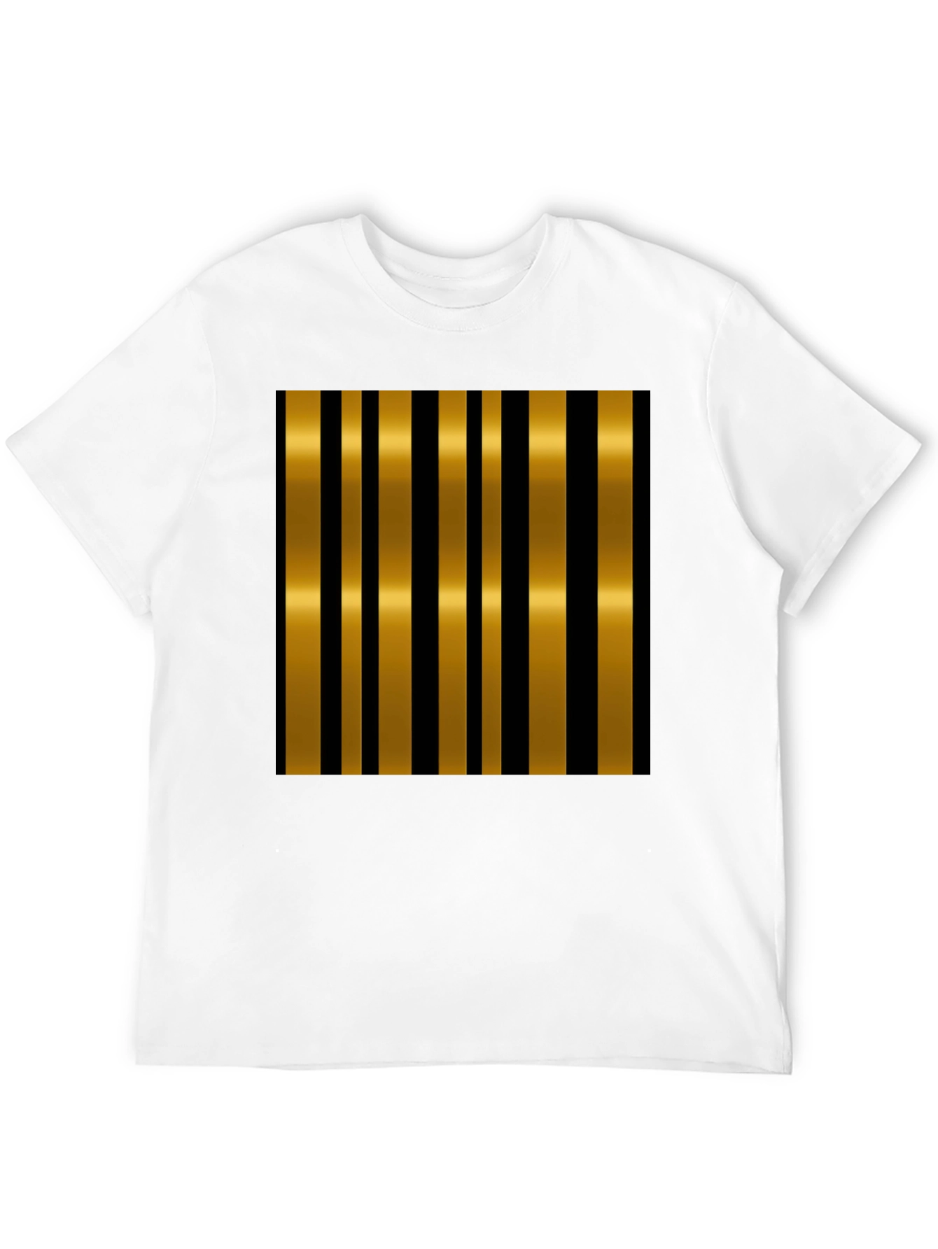 Striped Gold & Black Stylish T-Shirt
