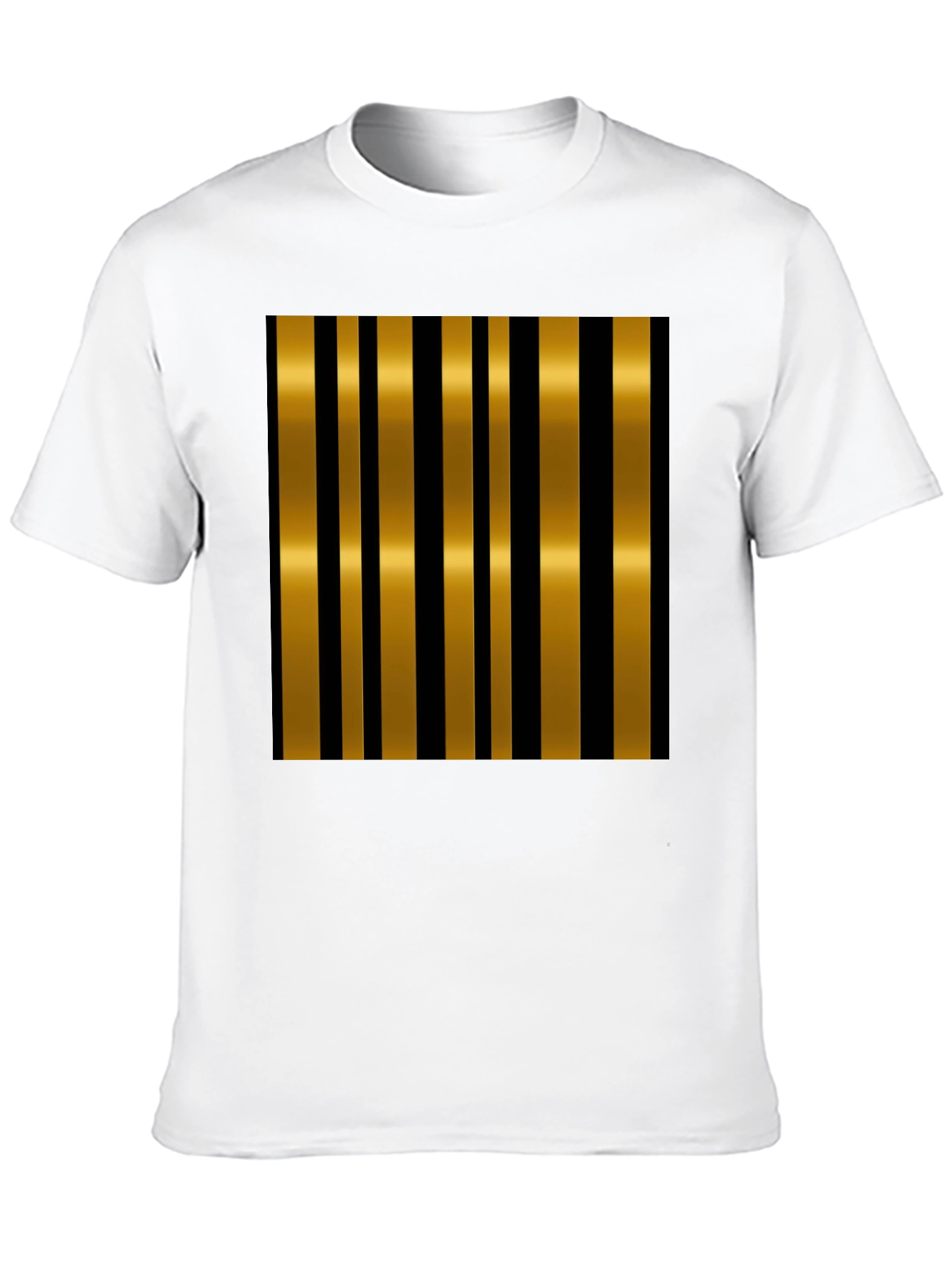 Striped Gold & Black Stylish T-Shirt