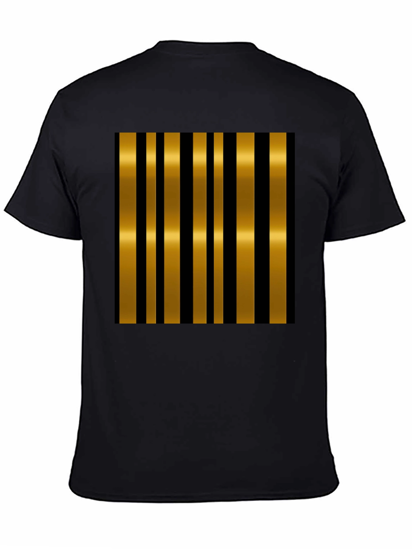 Striped Gold & Black Stylish T-Shirt
