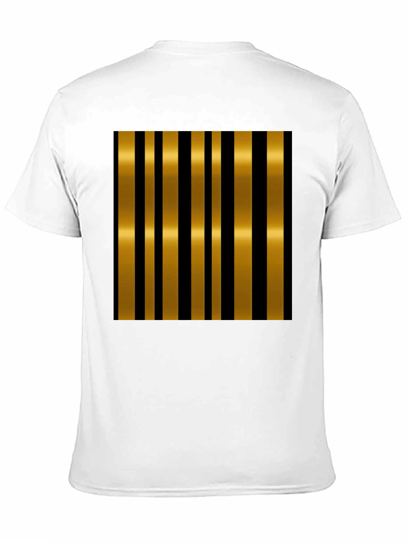 Striped Gold & Black Stylish T-Shirt