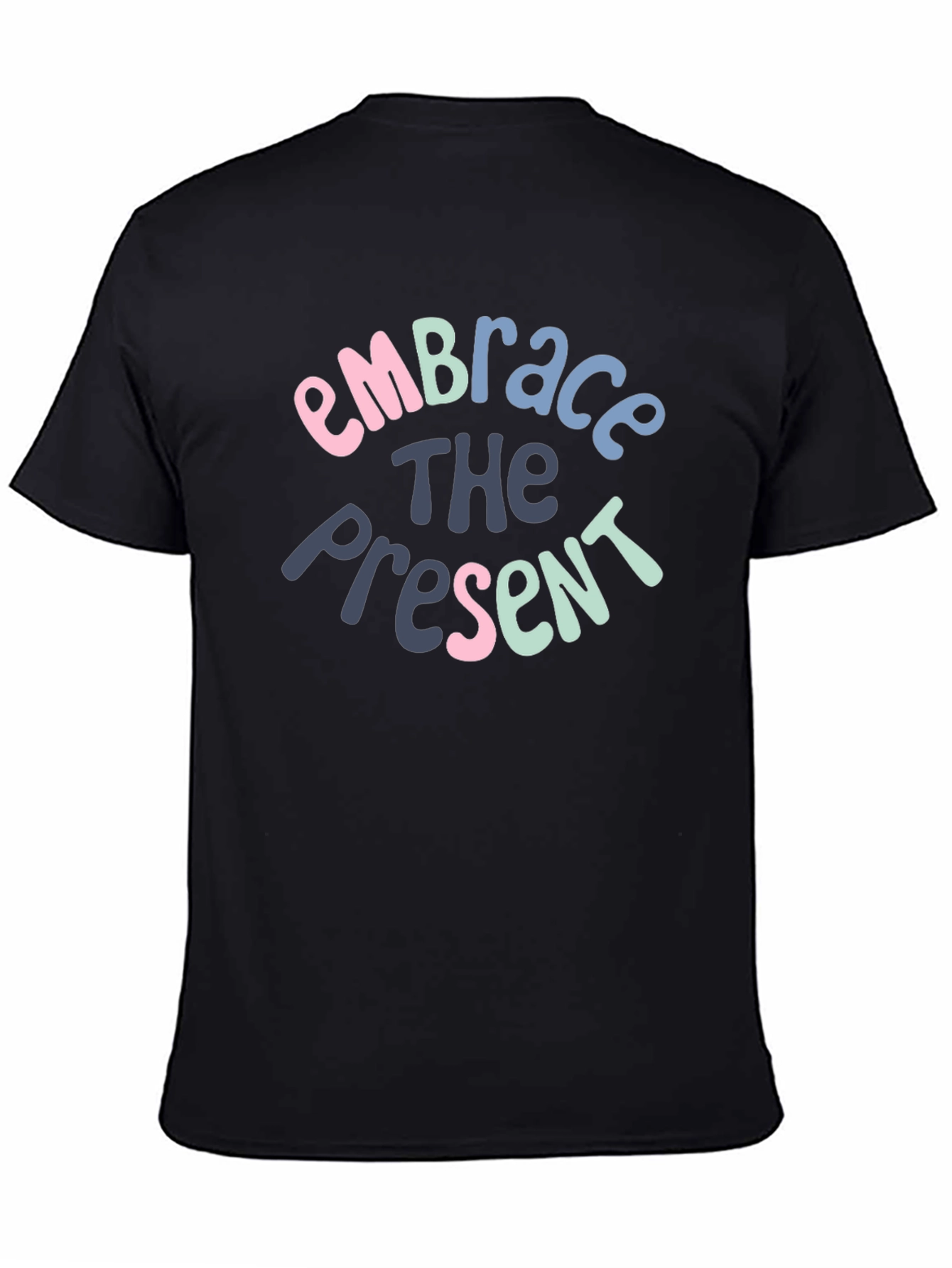 Embrace the Present Graphic T-Shirt - Black