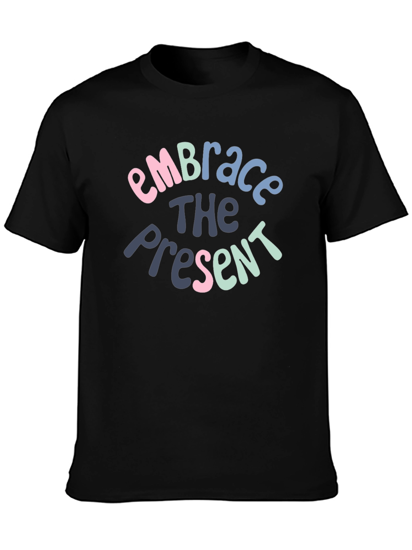 Embrace the Present Graphic T-Shirt - Black