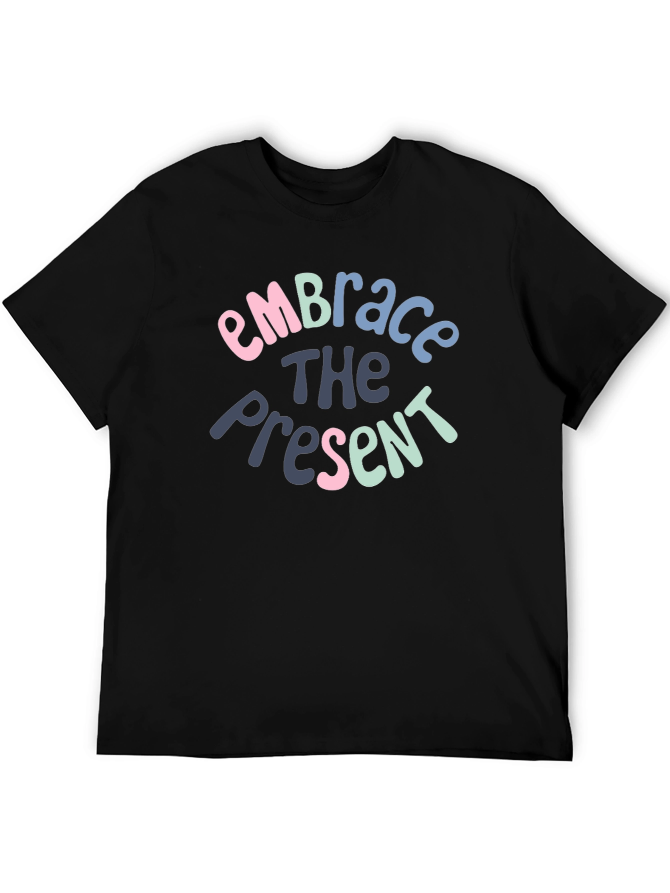 Embrace the Present Graphic T-Shirt - Black