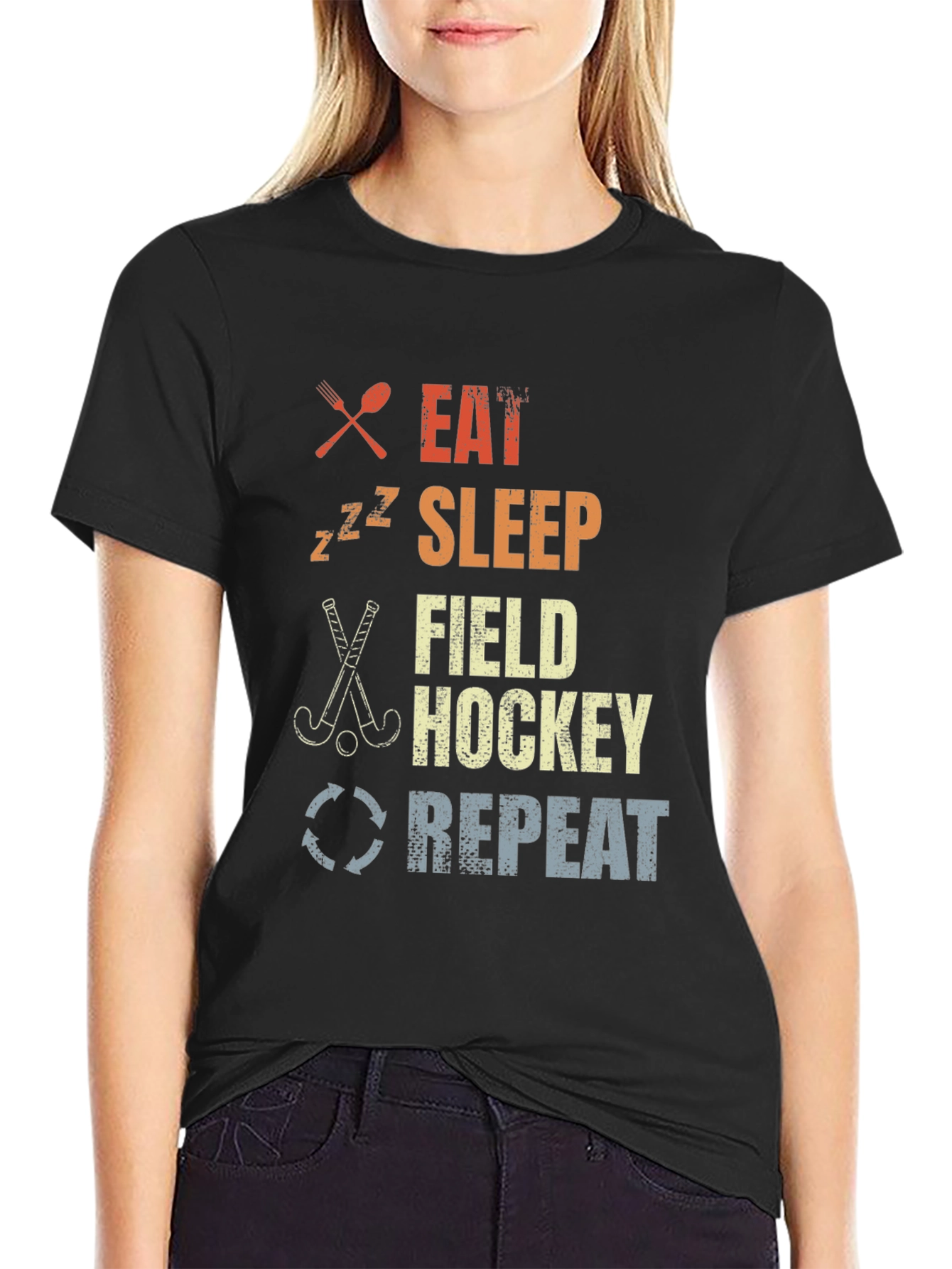 Eat Sleep Field Hockey Repeat T-Shirt