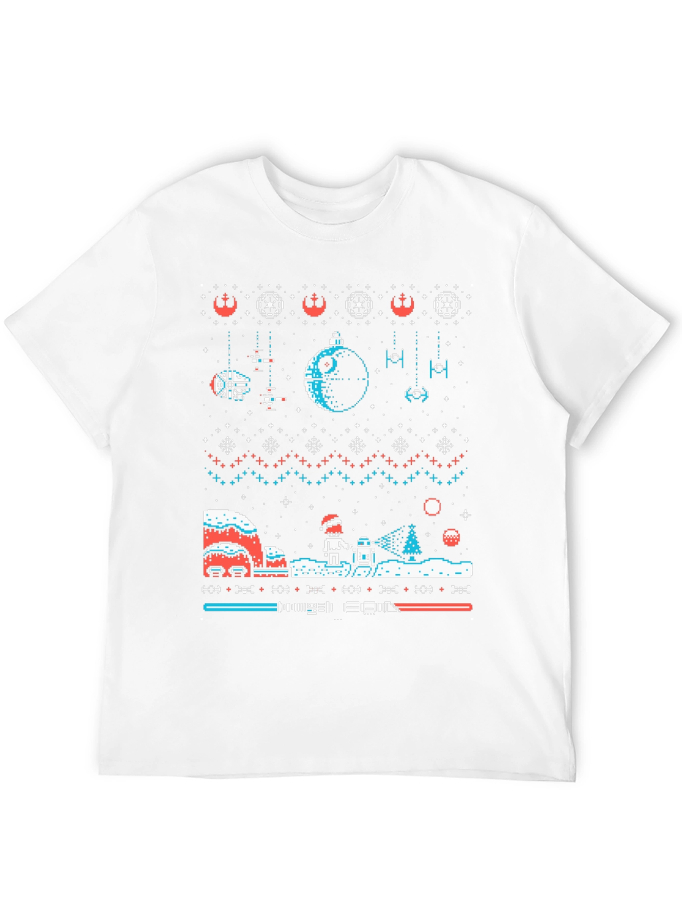 Star Wars Ugly Christmas Sweater T-Shirt Black