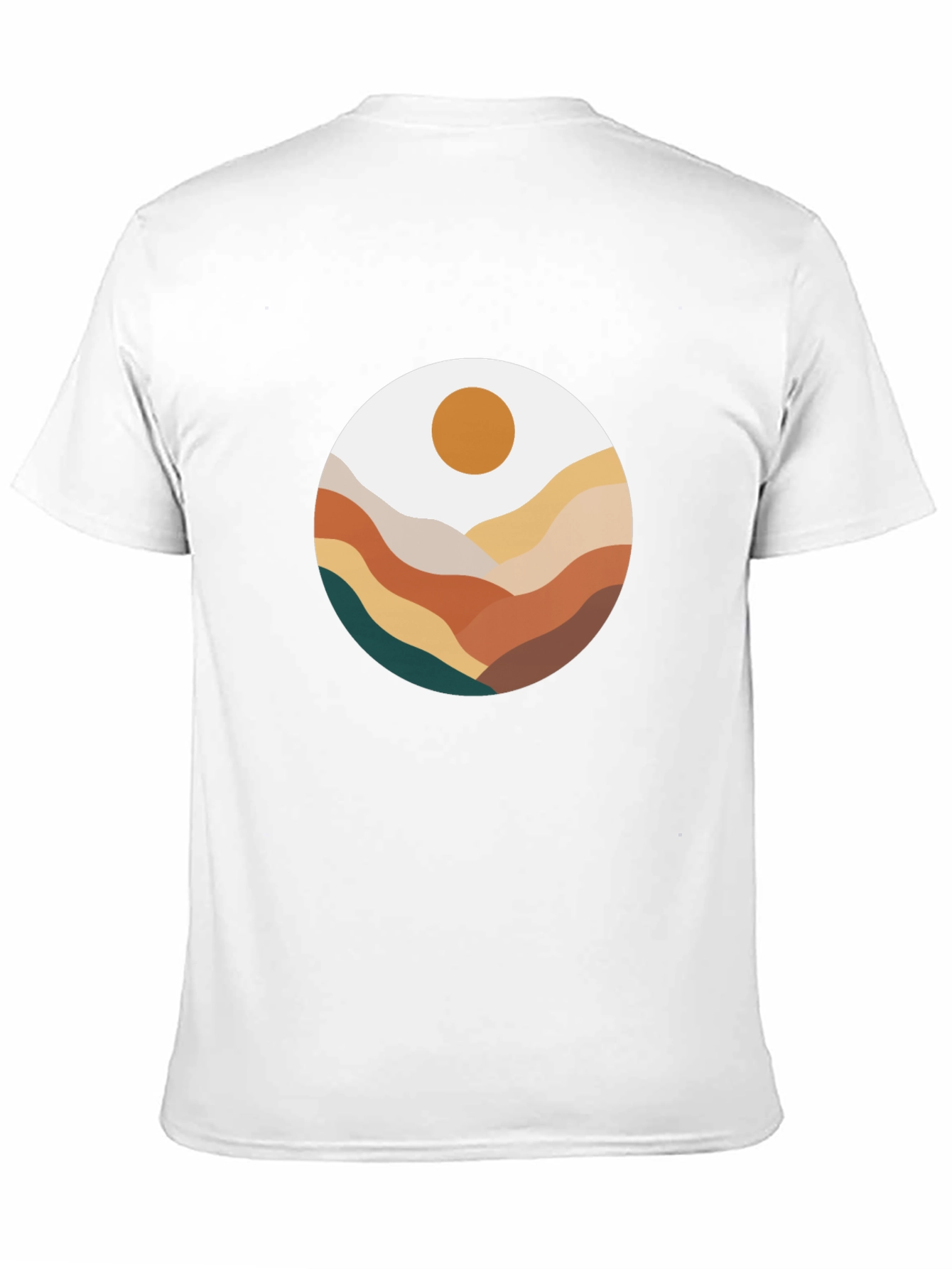 Abstract Mountain Scene Graphic Tee
