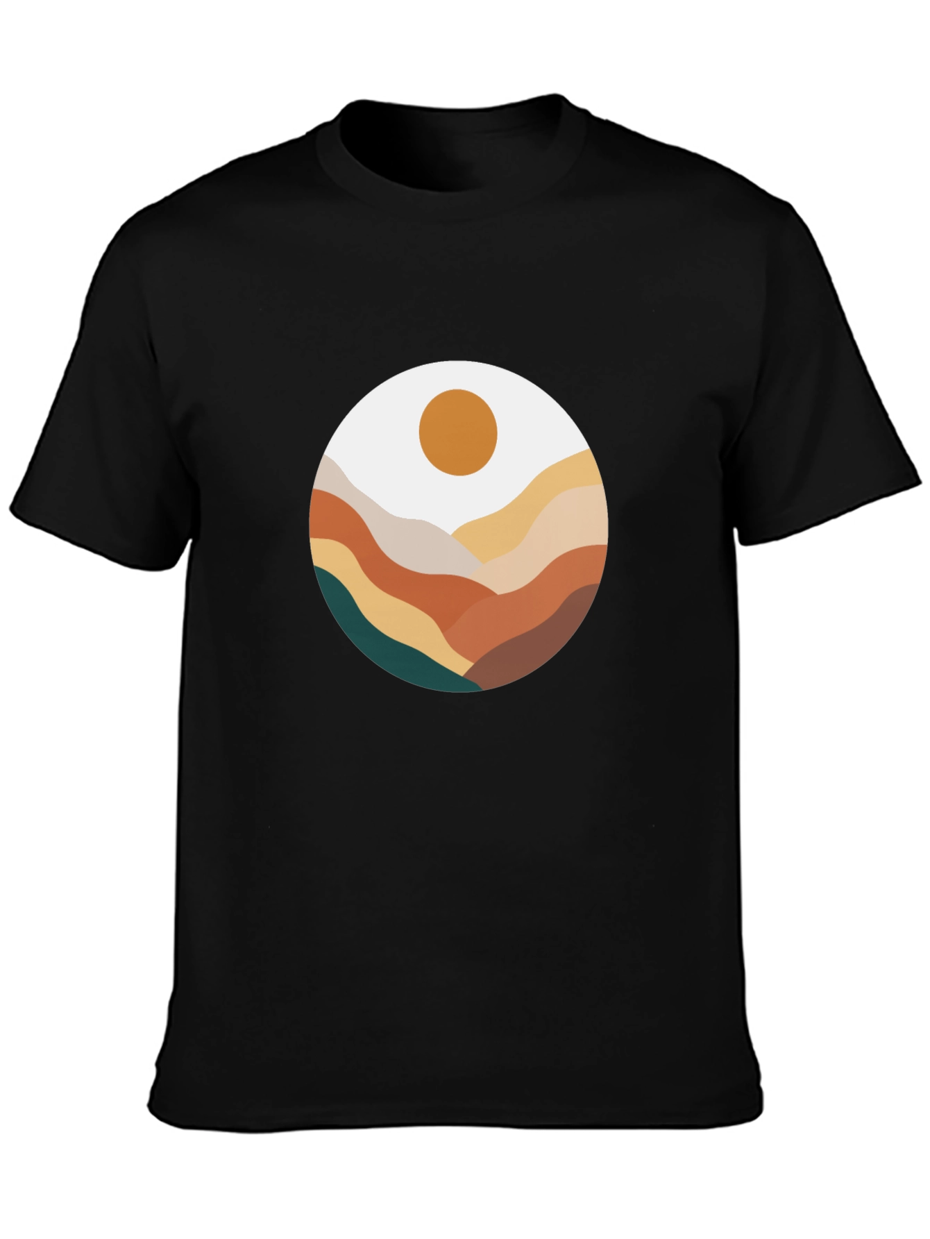 Abstract Mountain Scene Graphic Tee