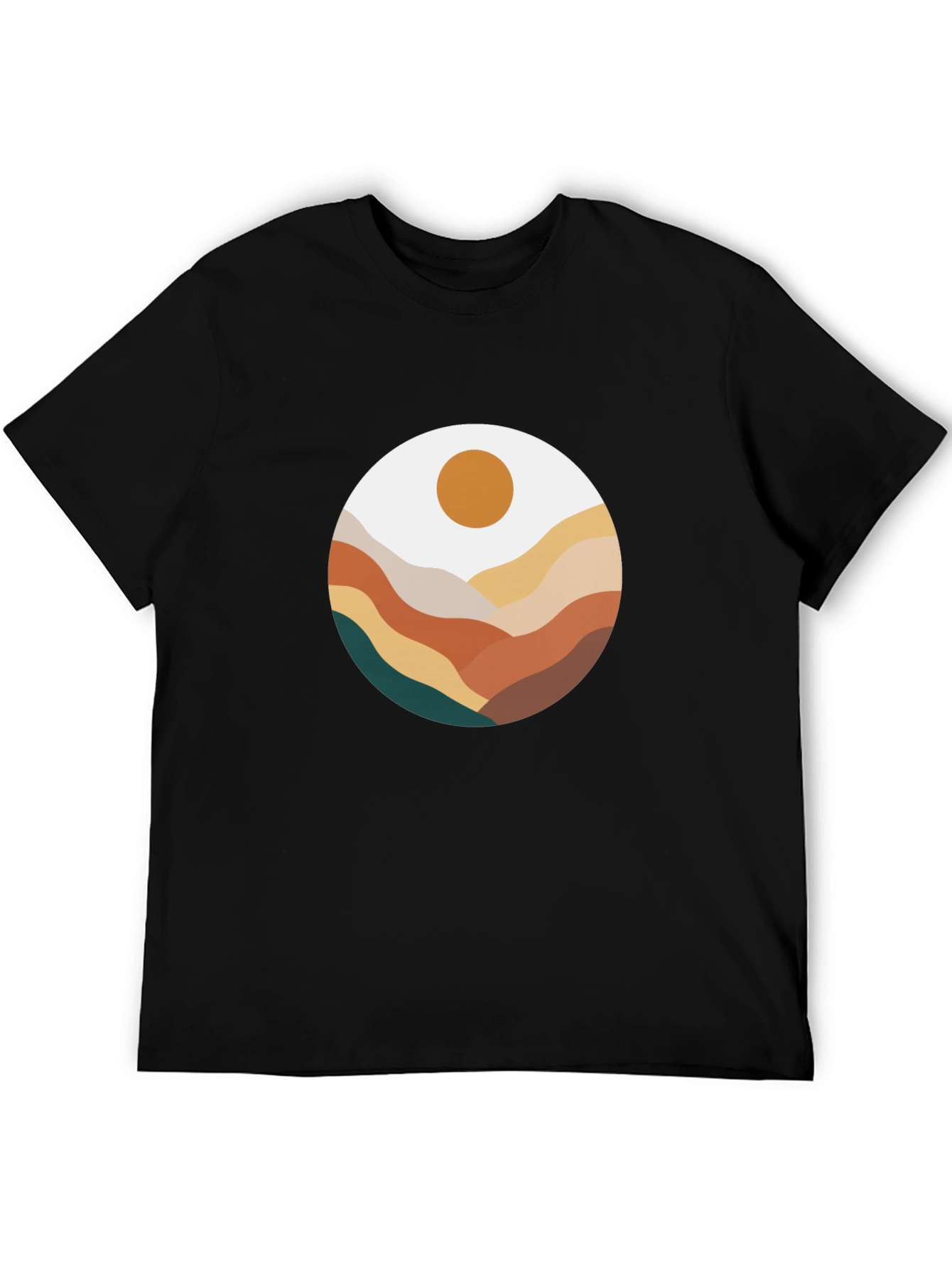 Abstract Mountain Scene Graphic Tee