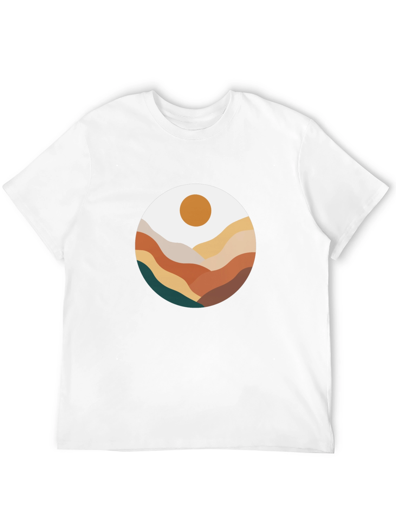 Abstract Mountain Scene Graphic Tee