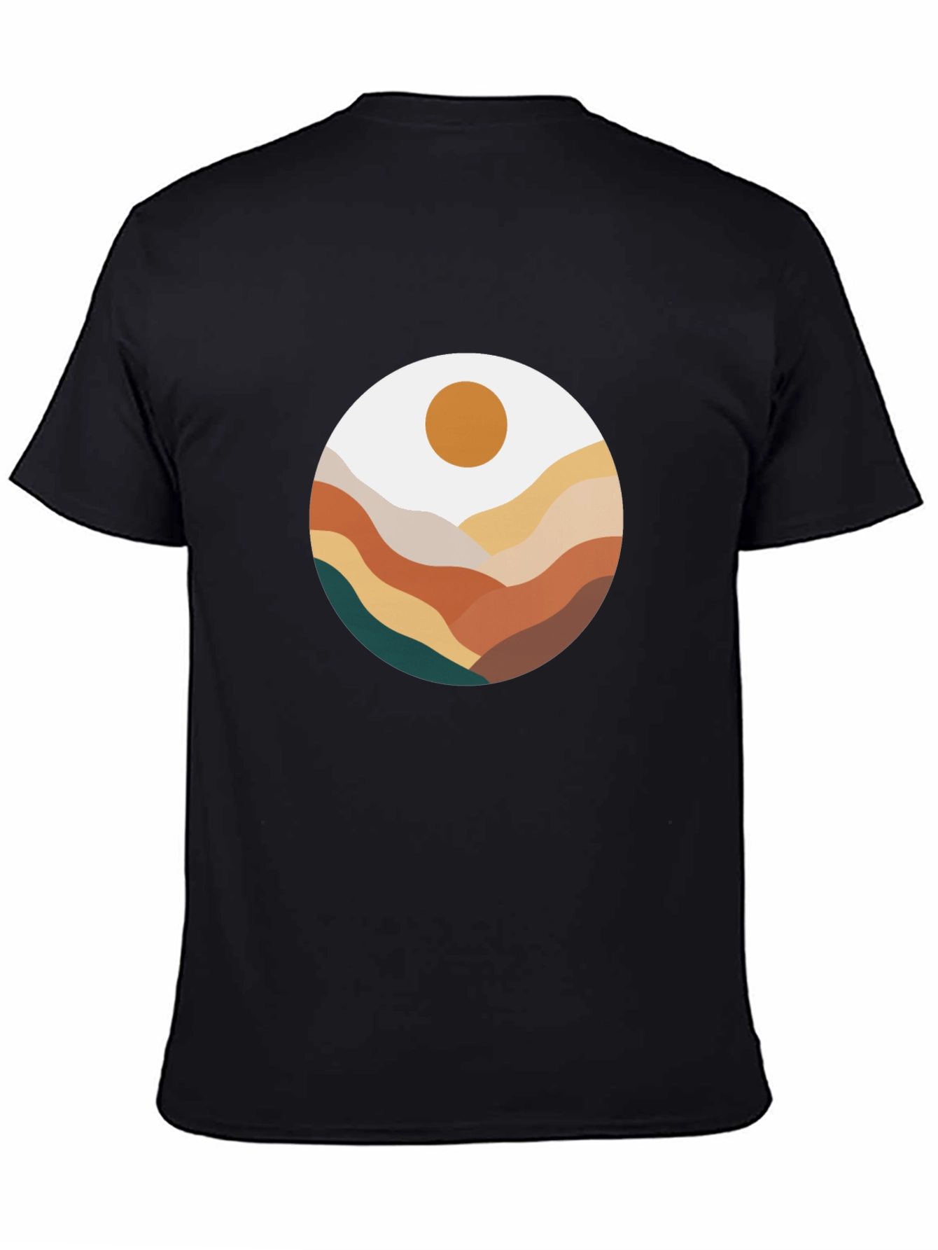 Abstract Mountain Scene Graphic Tee