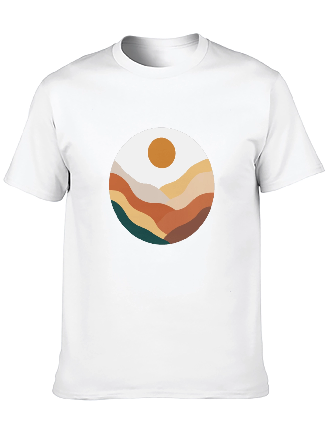 Abstract Mountain Scene Graphic Tee