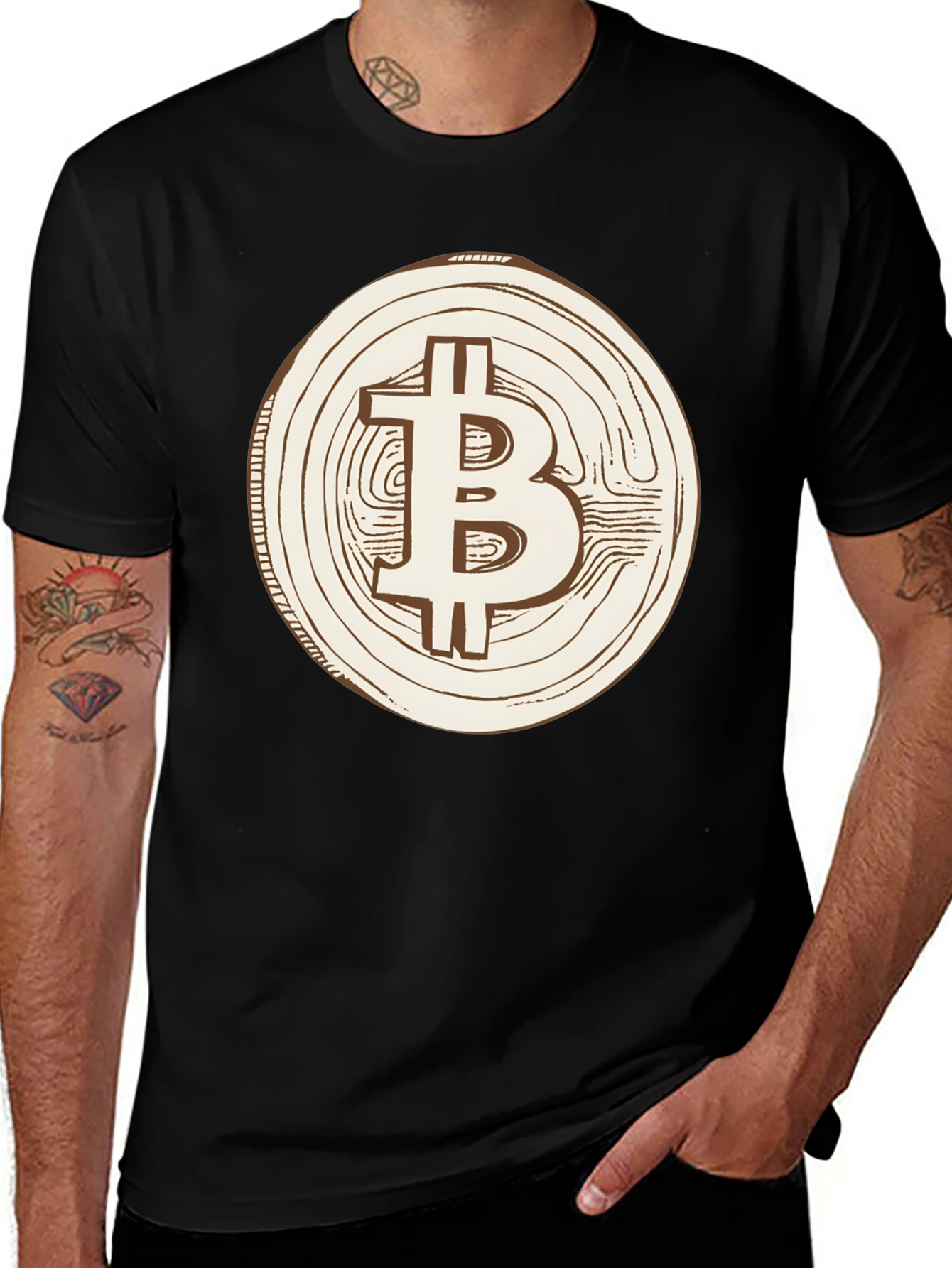Bitcoin Logo Graphic Tee - Crypto Currency Fan Shirt