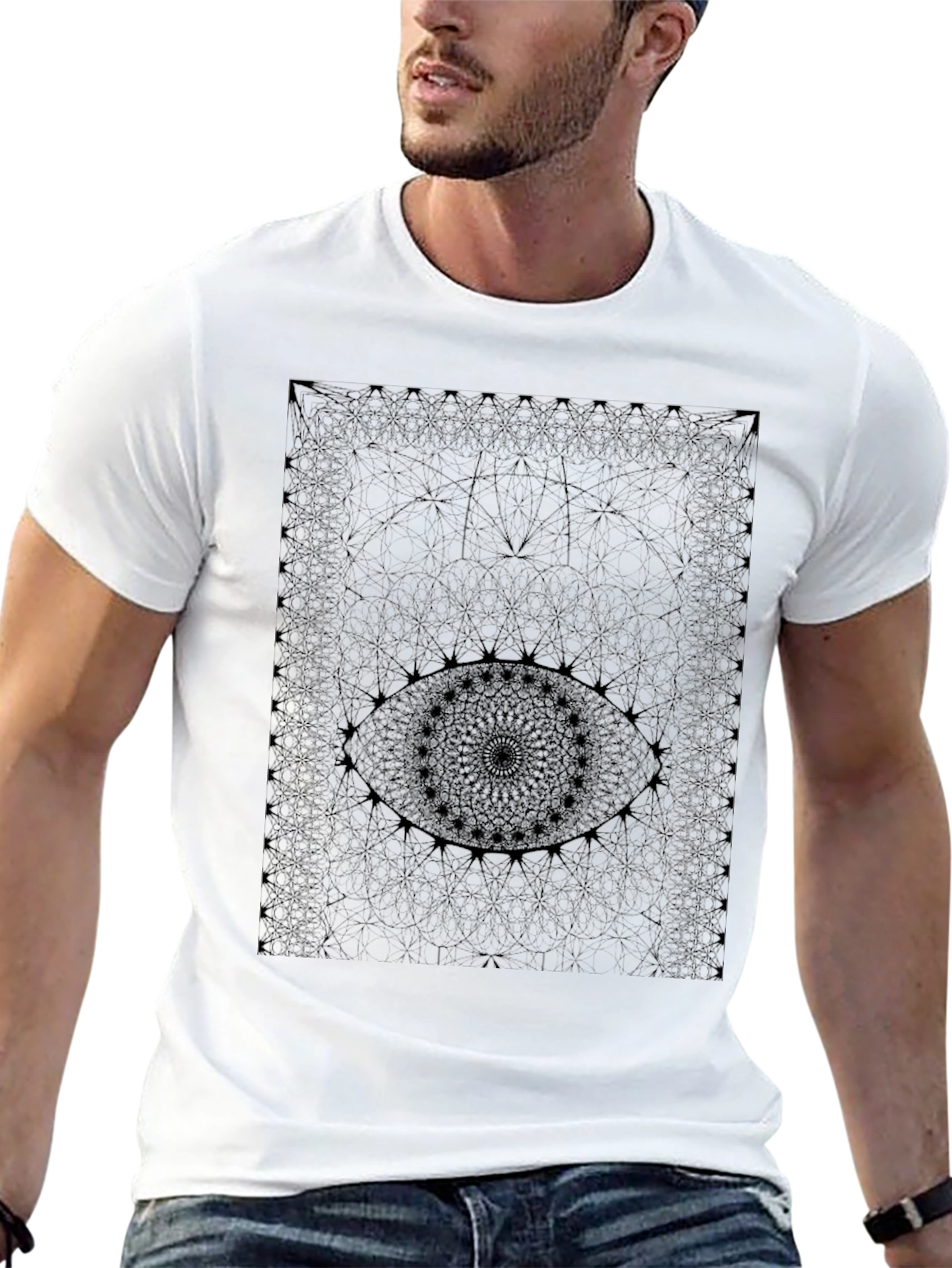 Eye Mandala Graphic T-Shirt - Black