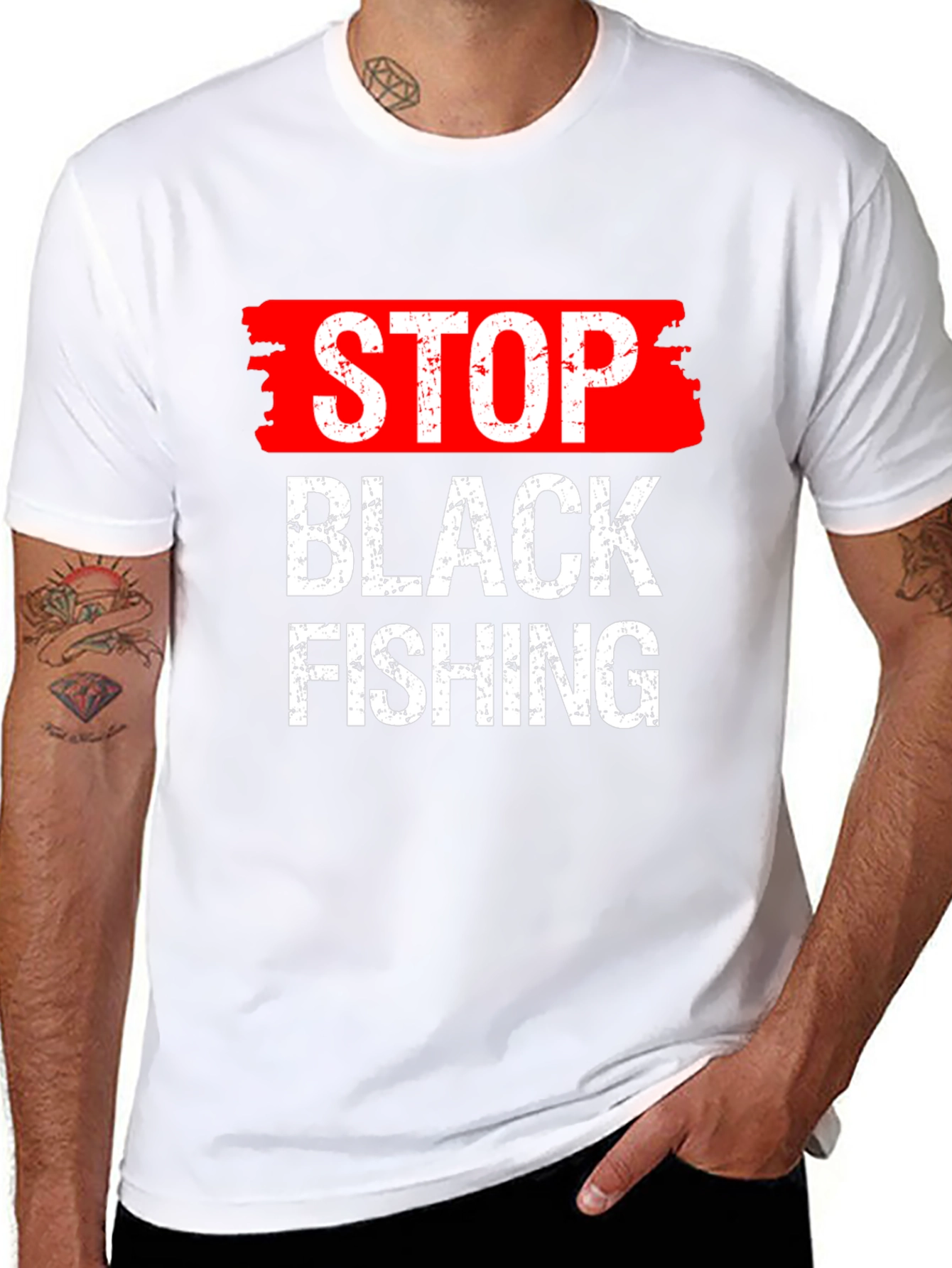 Stop Black Fishing Graphic Tee