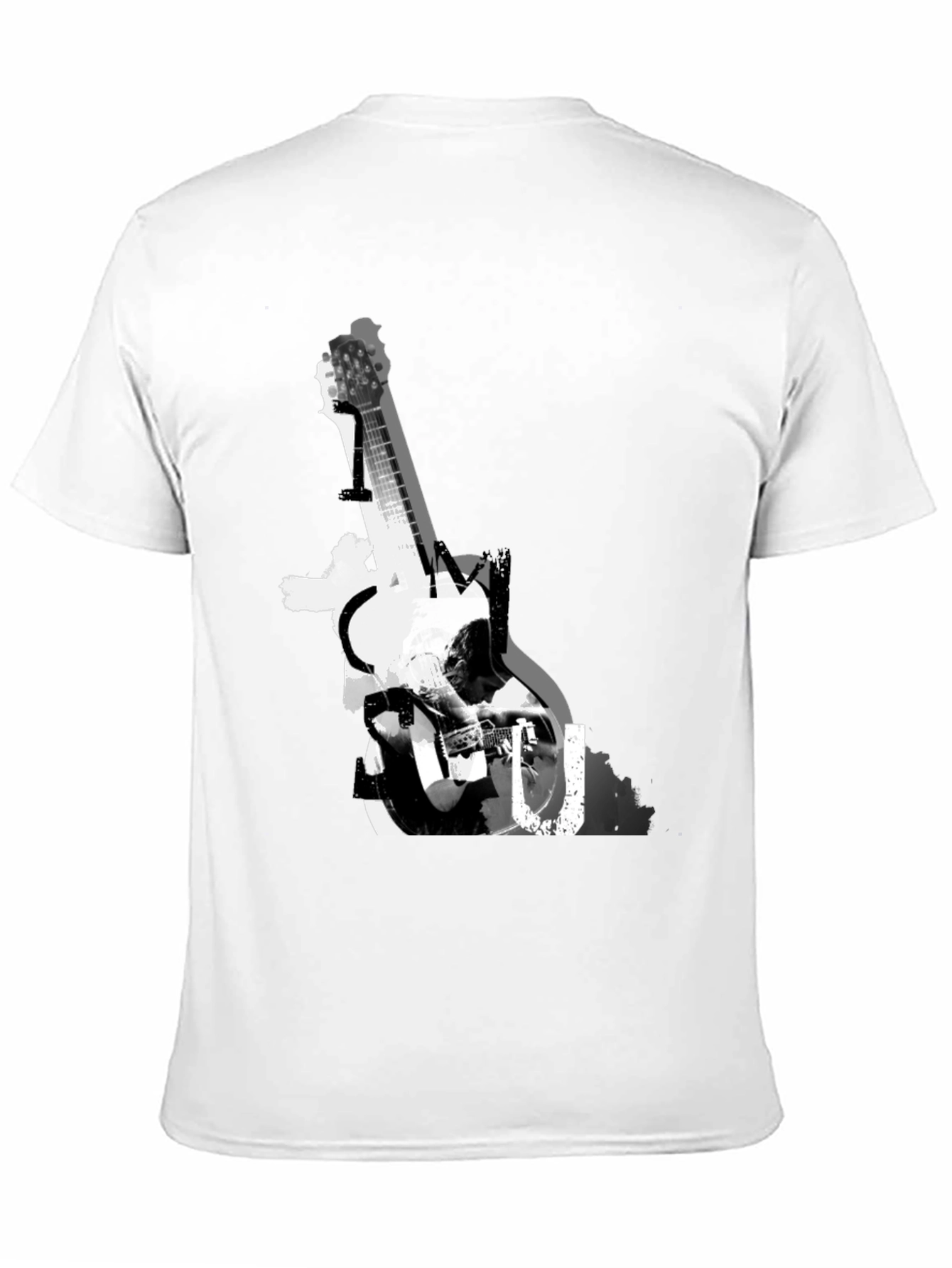 Guitar Graphic Black T-Shirt - Music Lover Tee