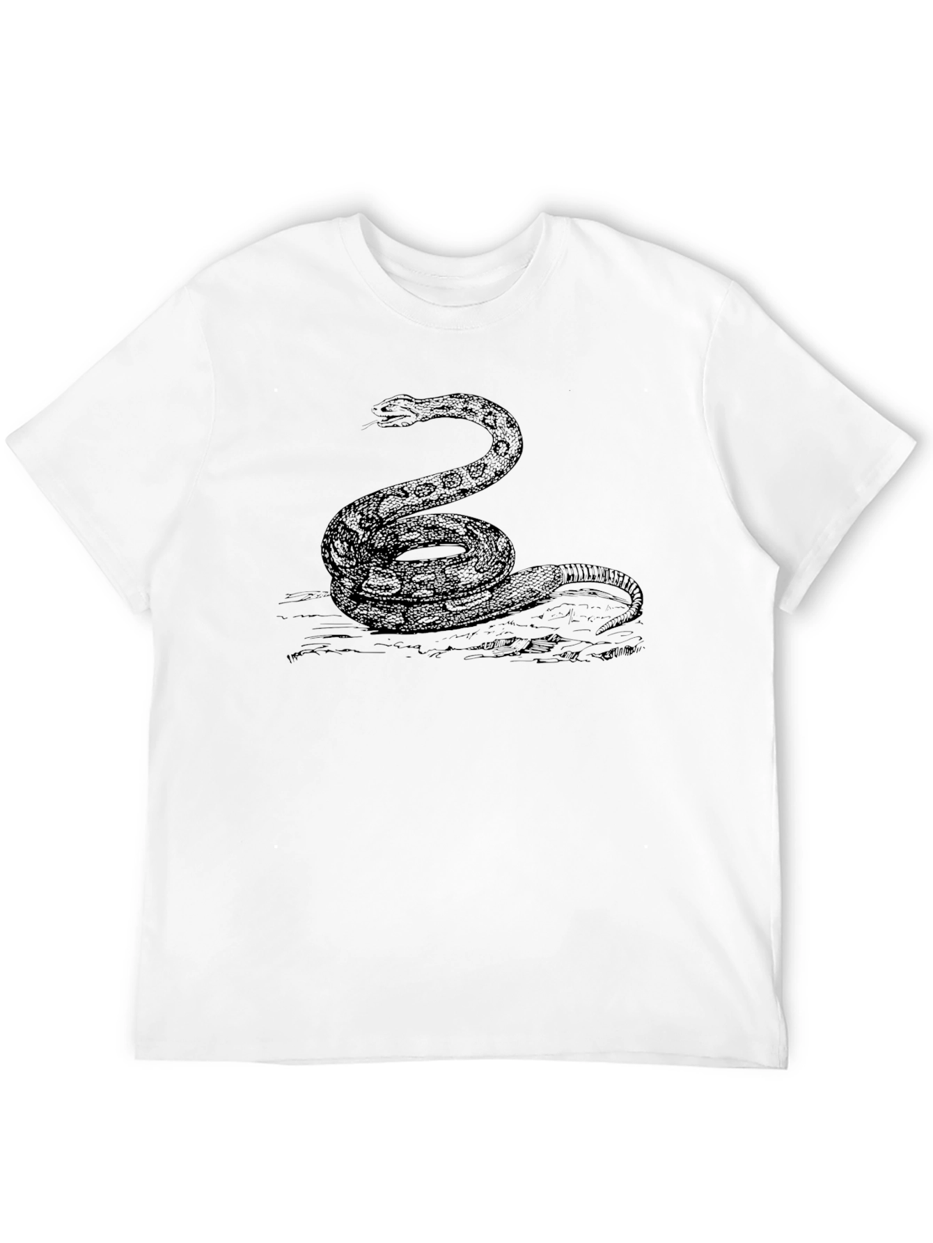 Snake Graphic T-Shirt - Mens Black Tee