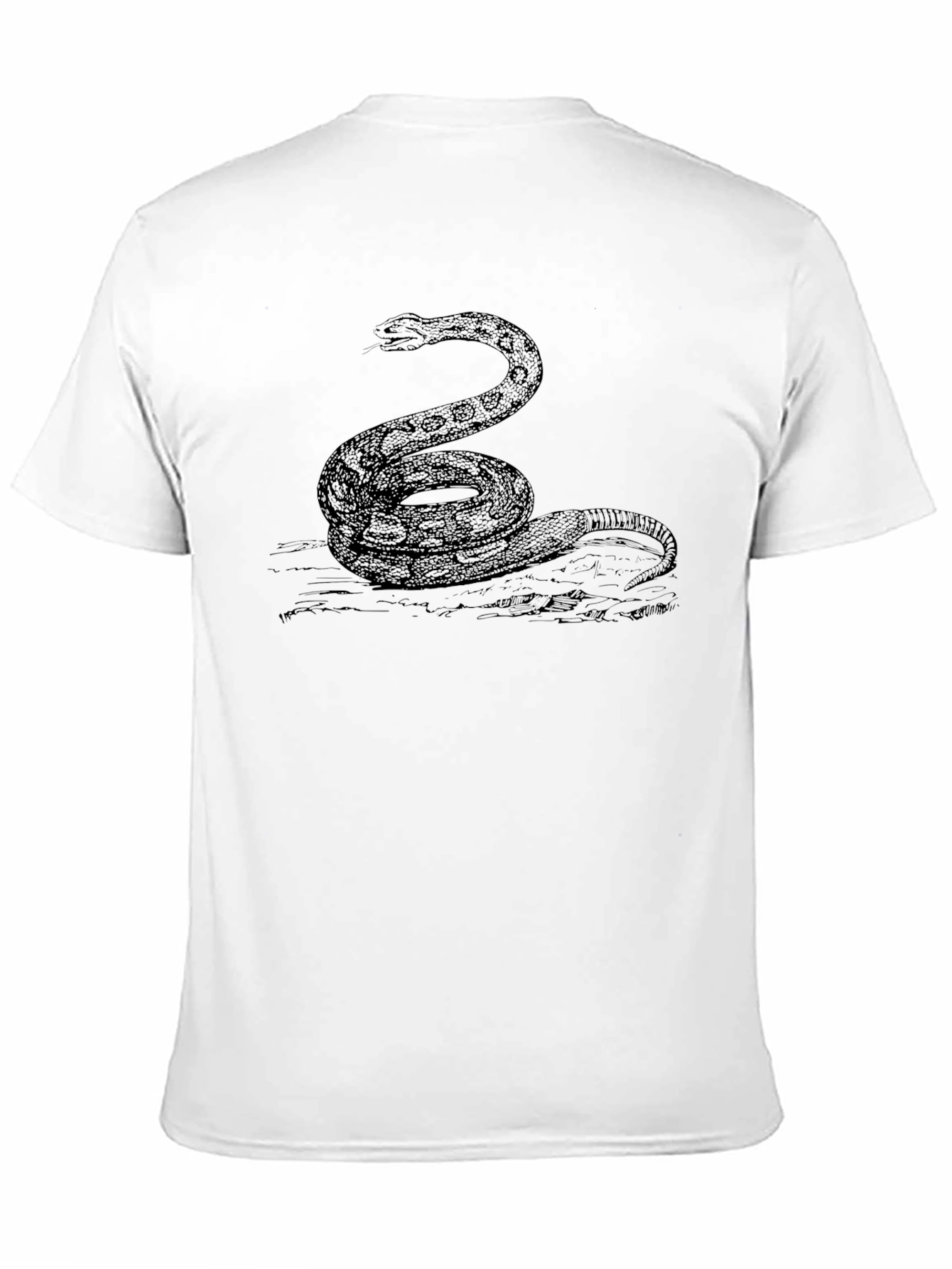 Snake Graphic T-Shirt - Mens Black Tee