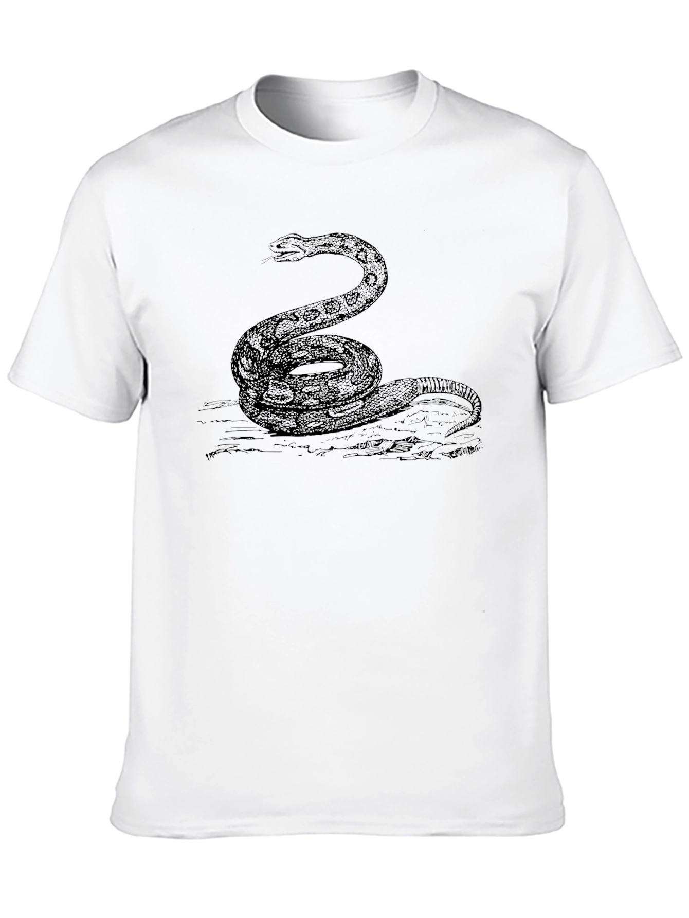 Snake Graphic T-Shirt - Mens Black Tee