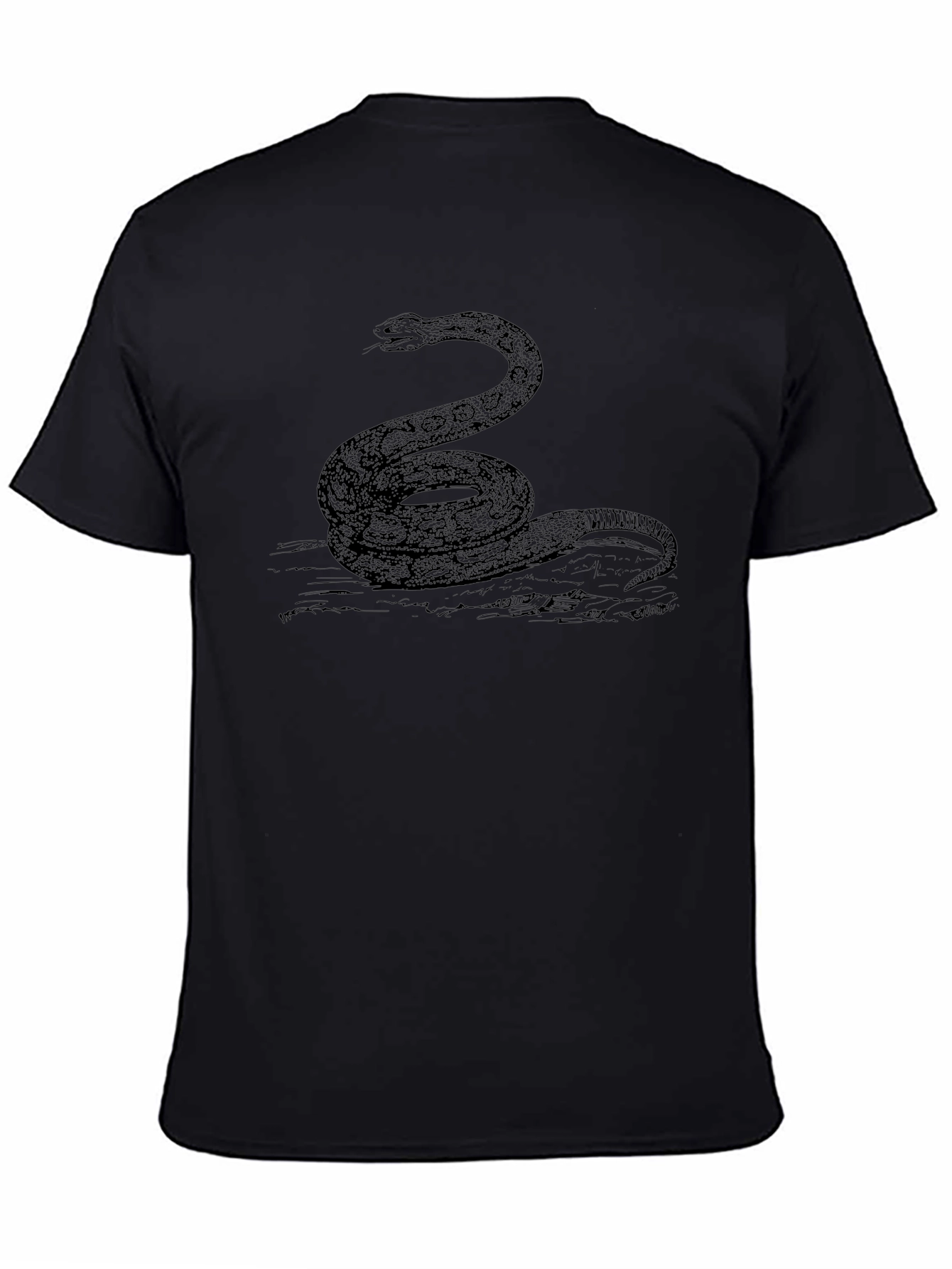 Snake Graphic T-Shirt - Mens Black Tee