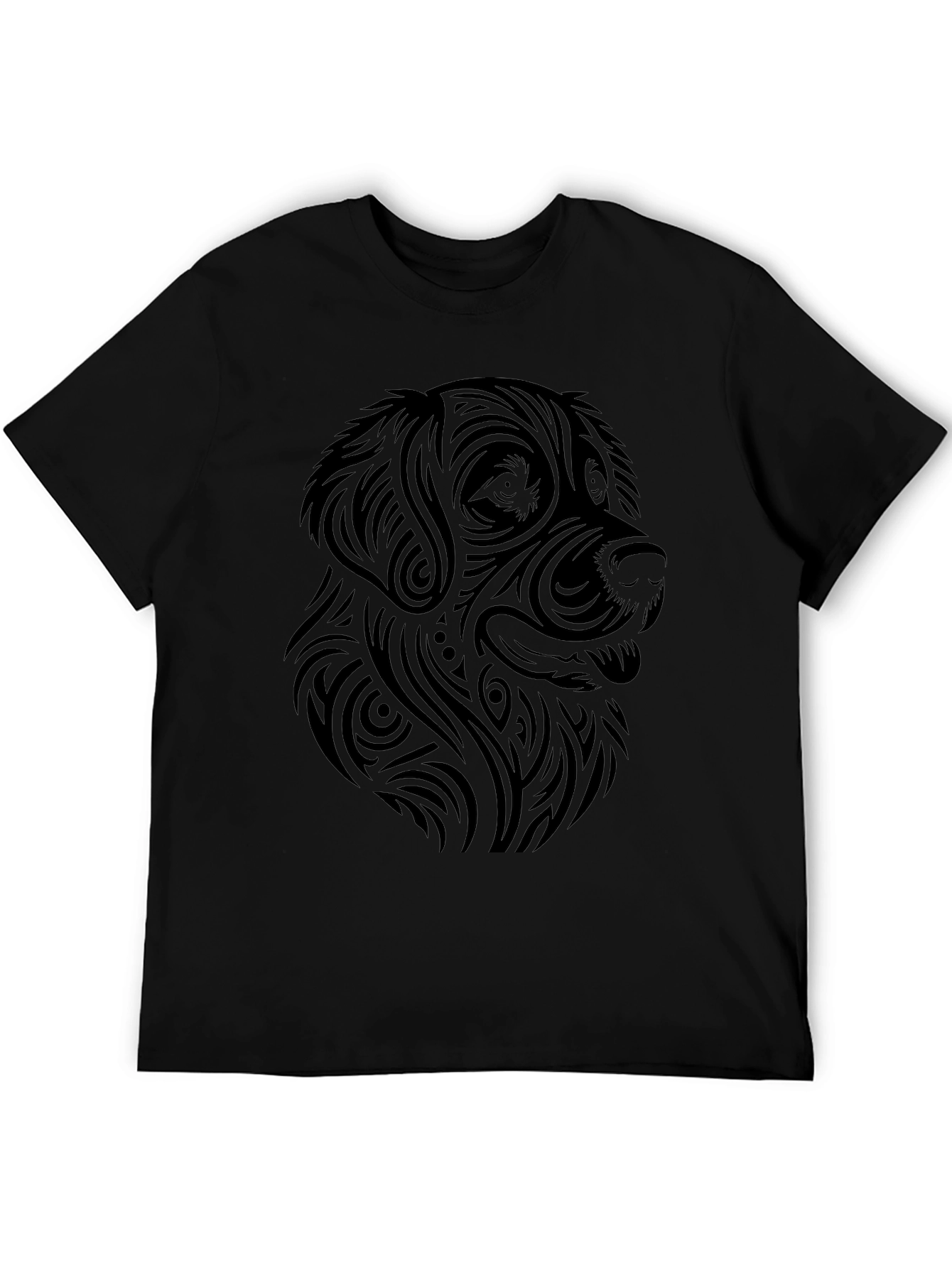 Tribal Dog Graphic Tee - Modern Canine Style