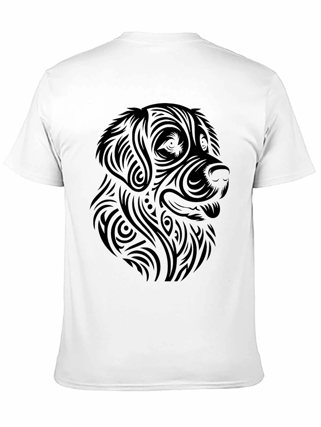 Tribal Dog Graphic Tee - Modern Canine Style