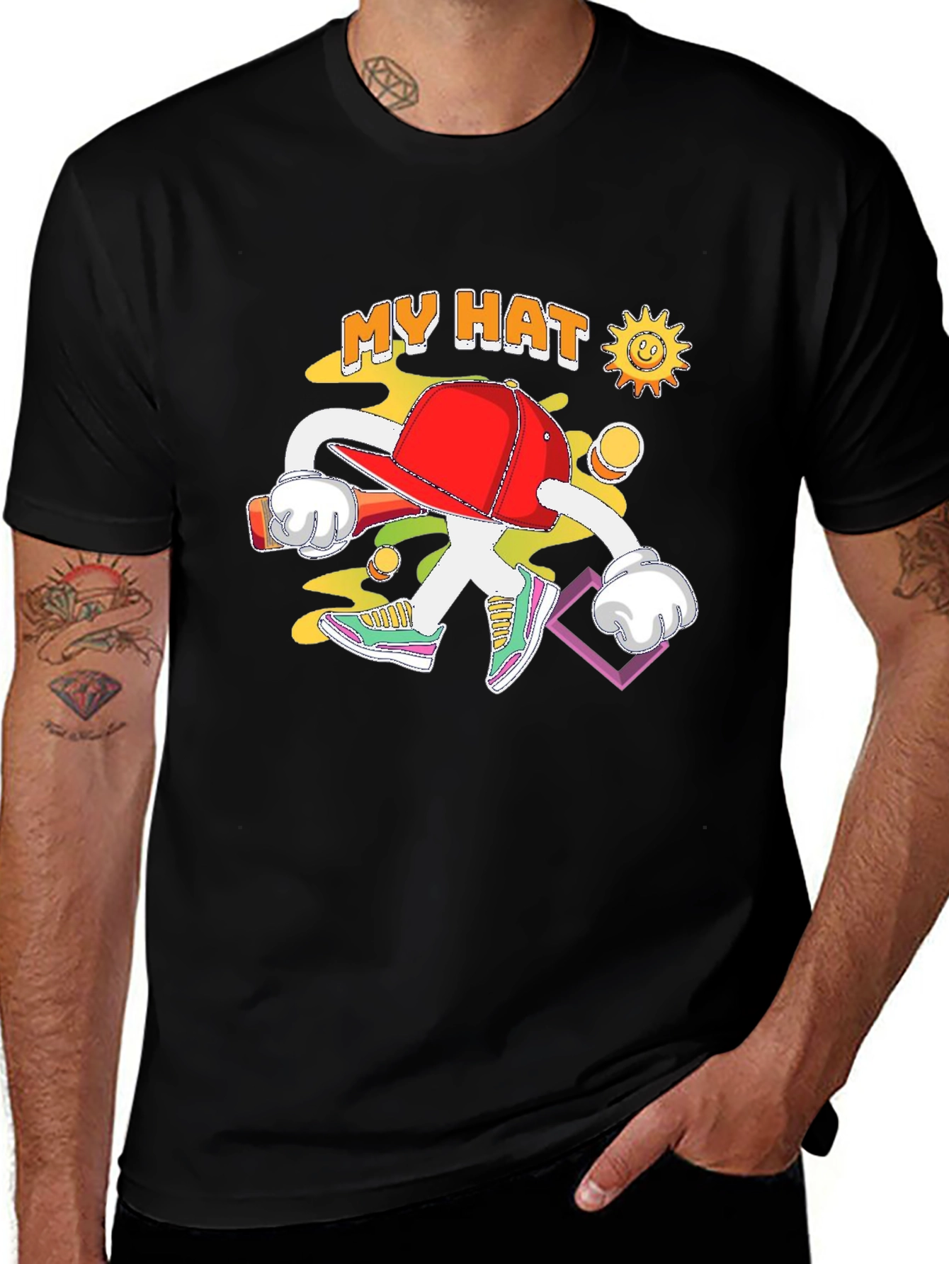 My Hat Cartoon Graphic Tee