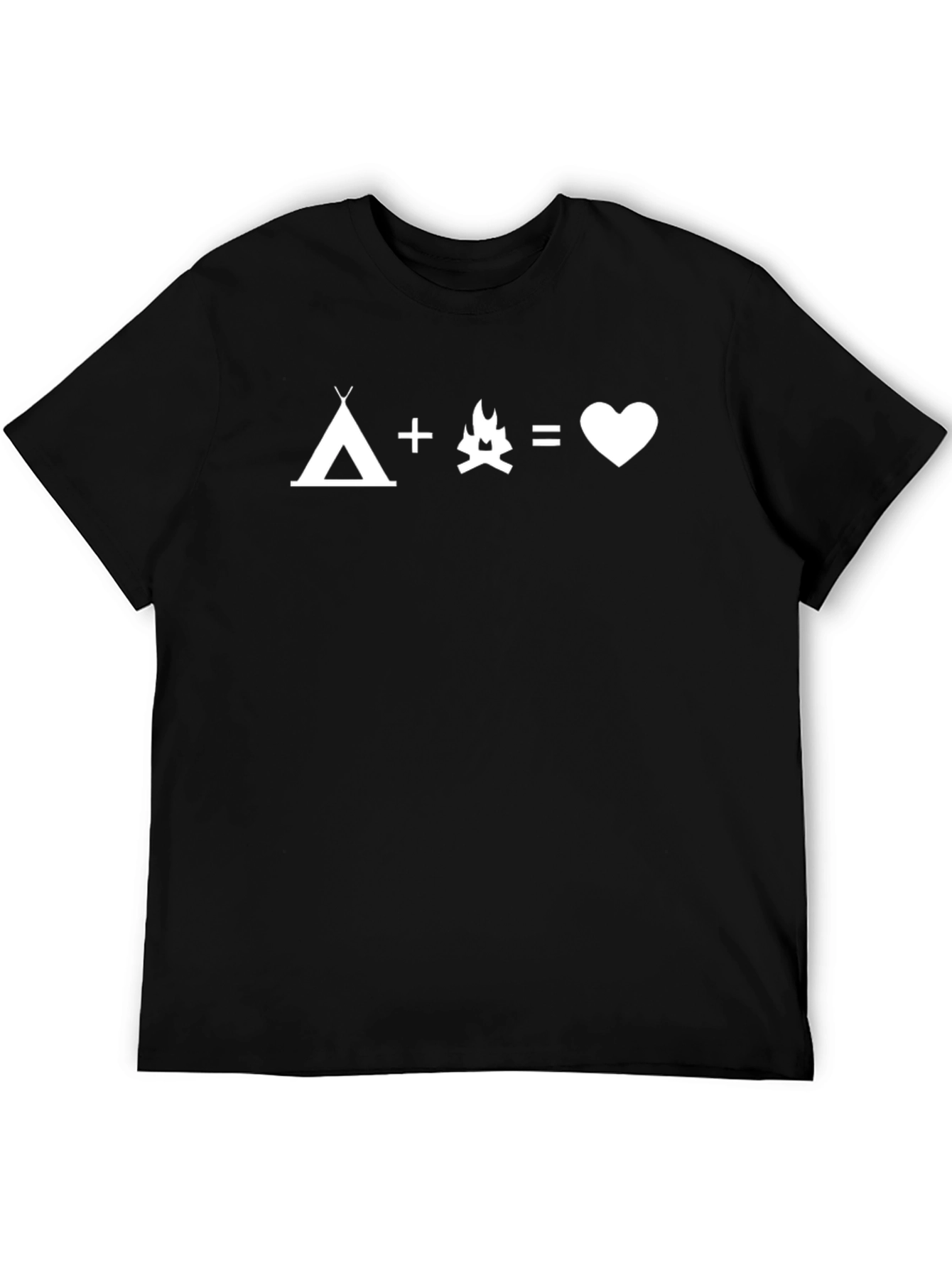 Camping Love T-Shirt - Campfire Tent Heart Tee