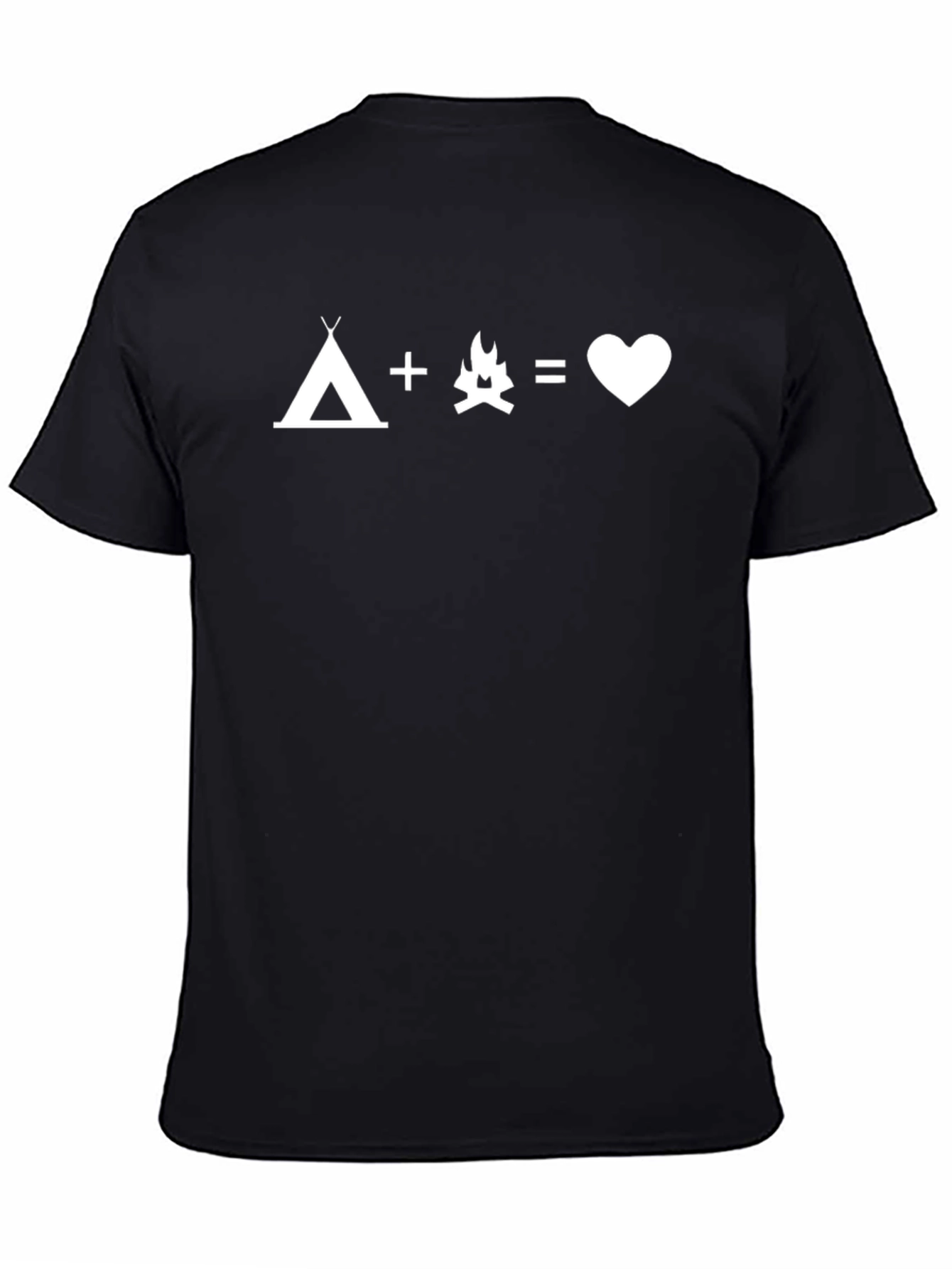 Camping Love T-Shirt - Campfire Tent Heart Tee
