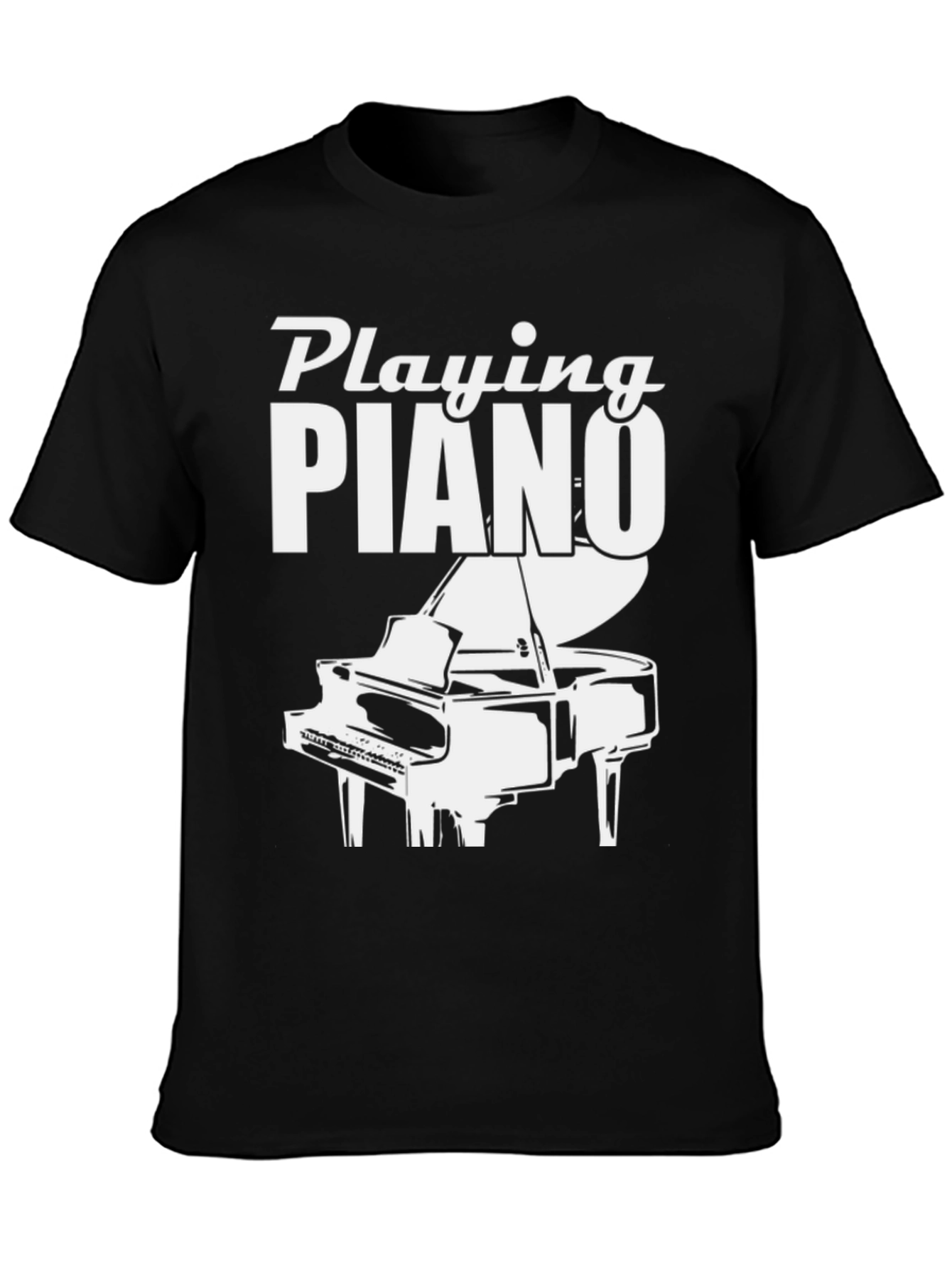 Playing Piano Graphic Tee | Music Lover Shirt