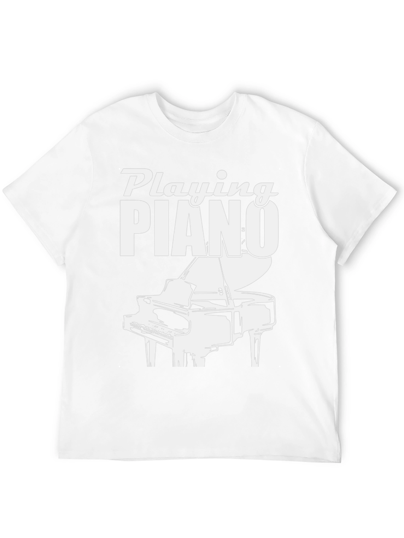 Playing Piano Graphic Tee | Music Lover Shirt