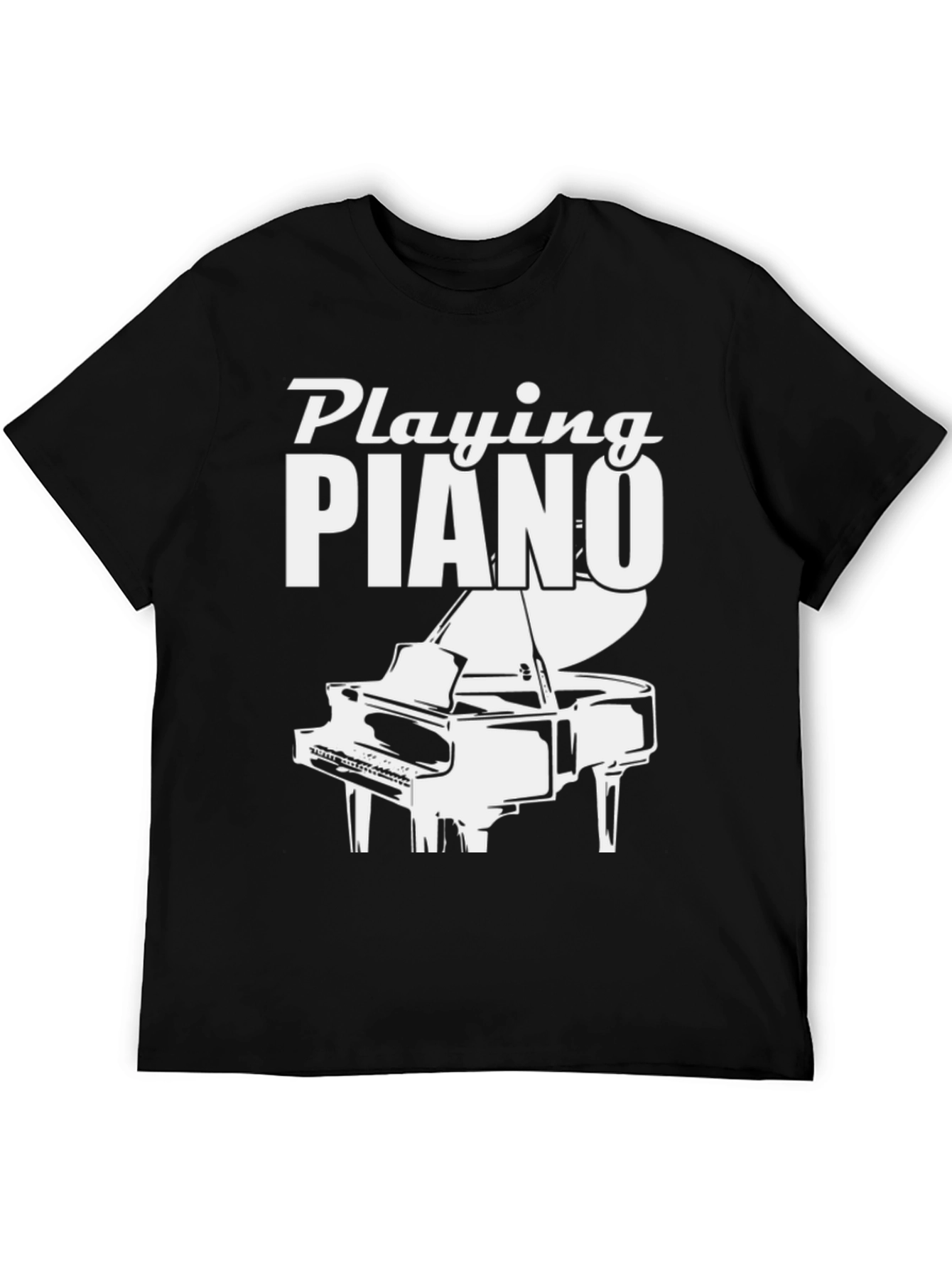 Playing Piano Graphic Tee | Music Lover Shirt