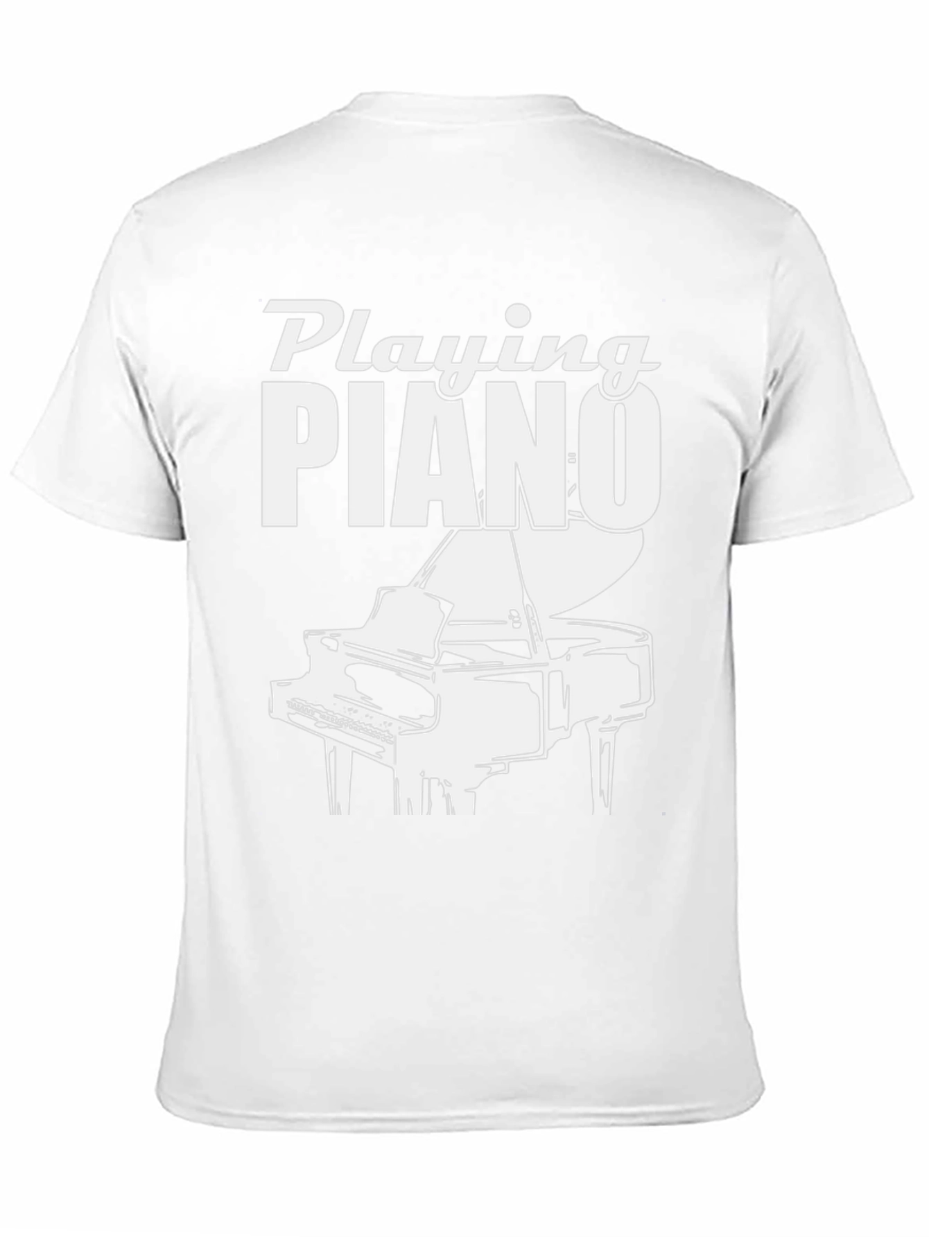 Playing Piano Graphic Tee | Music Lover Shirt