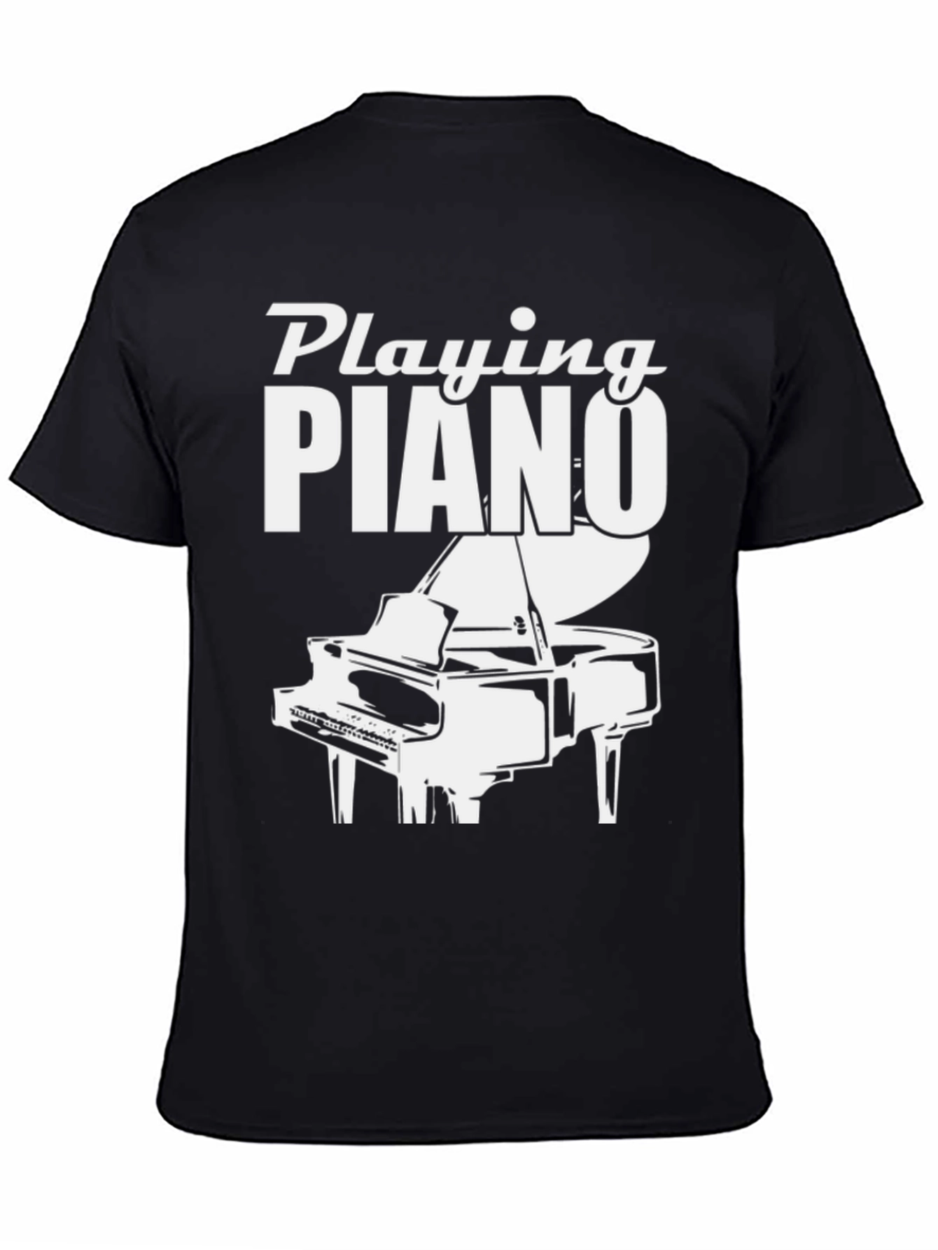 Playing Piano Graphic Tee | Music Lover Shirt