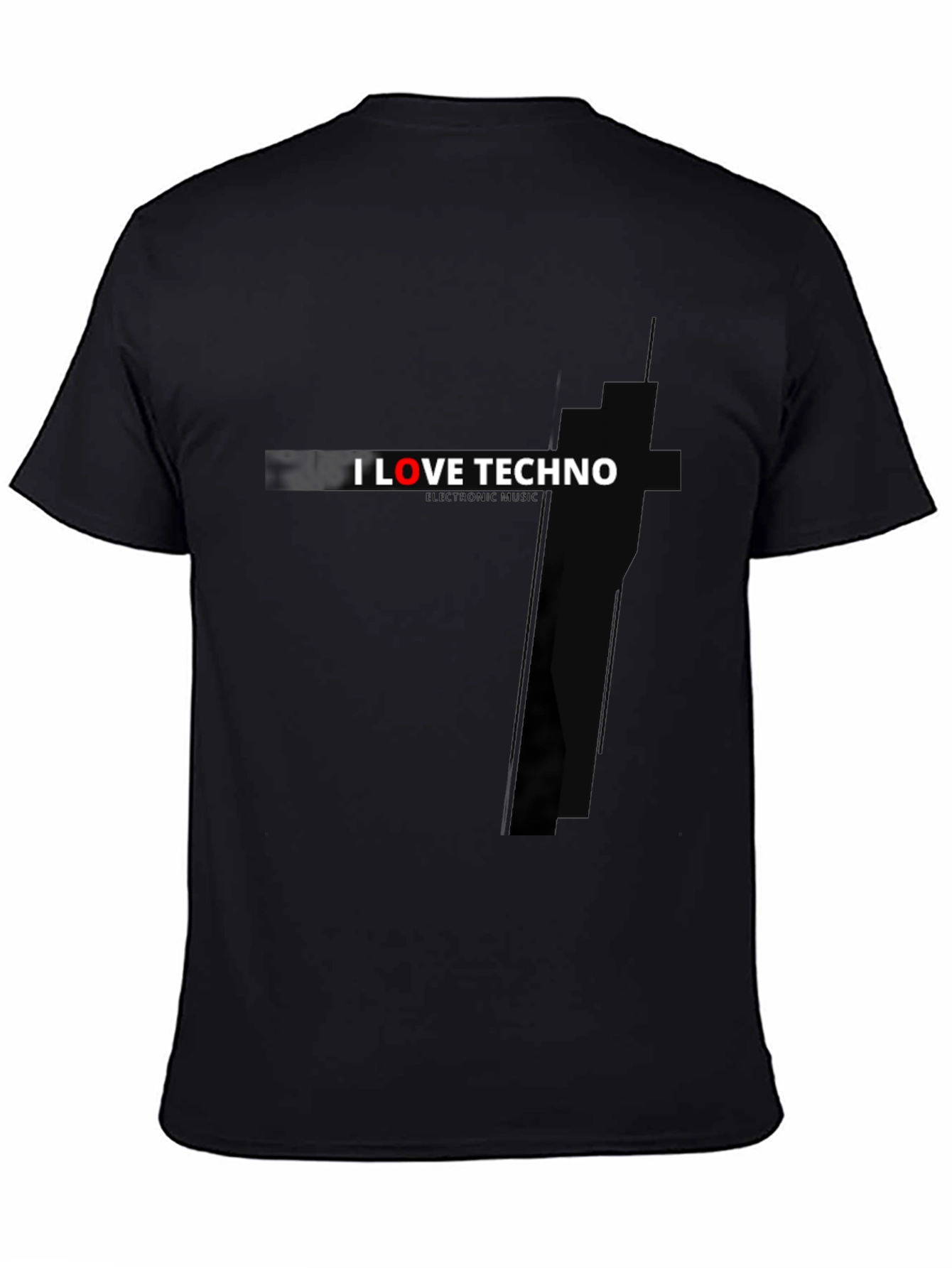 I Love Techno T-Shirt - Black Graphic Tee