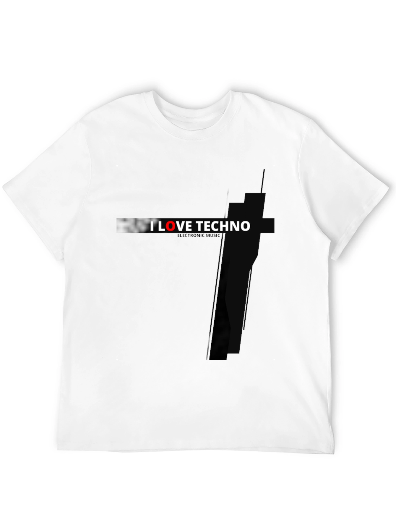 I Love Techno T-Shirt - Black Graphic Tee