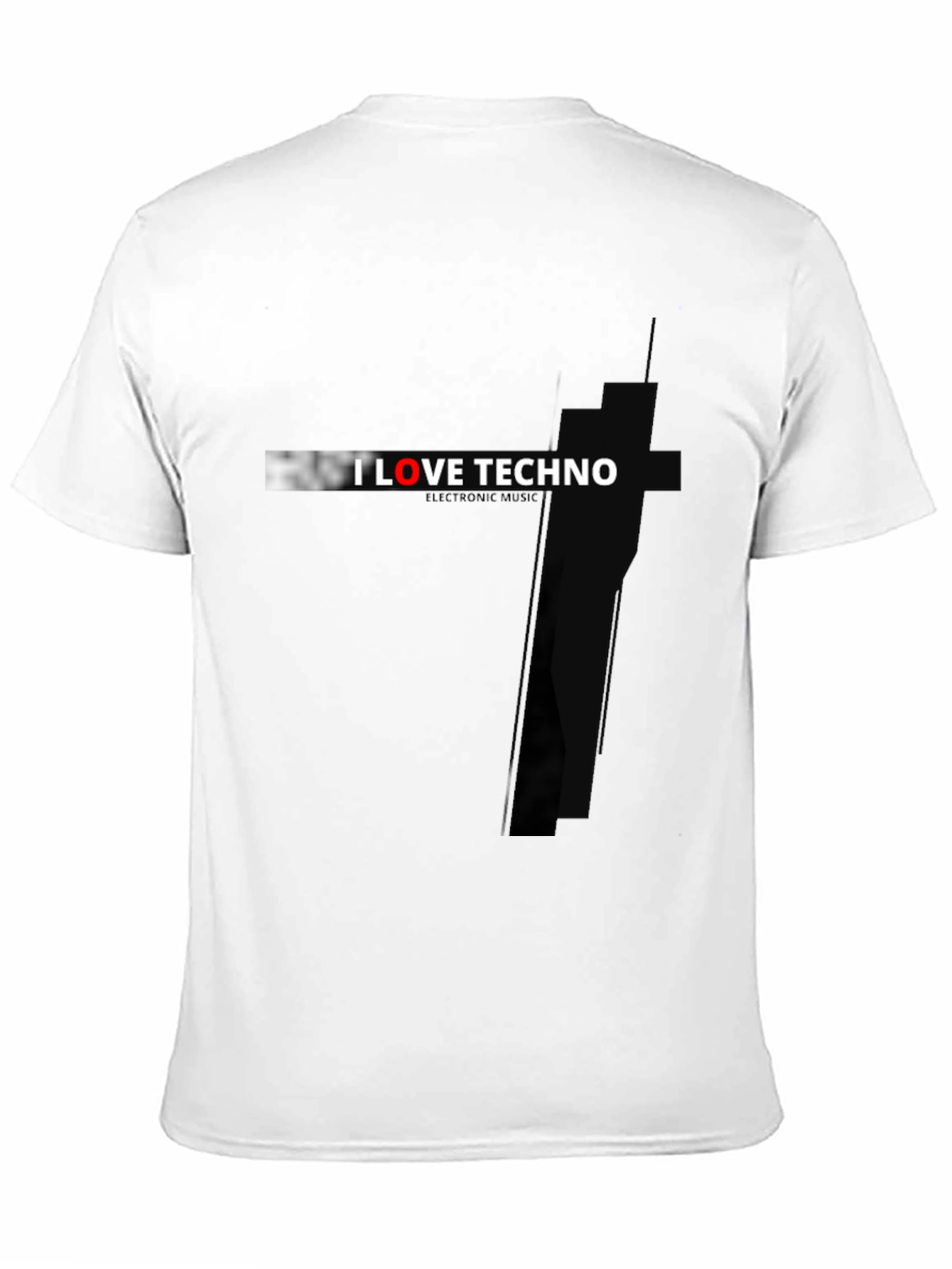 I Love Techno T-Shirt - Black Graphic Tee