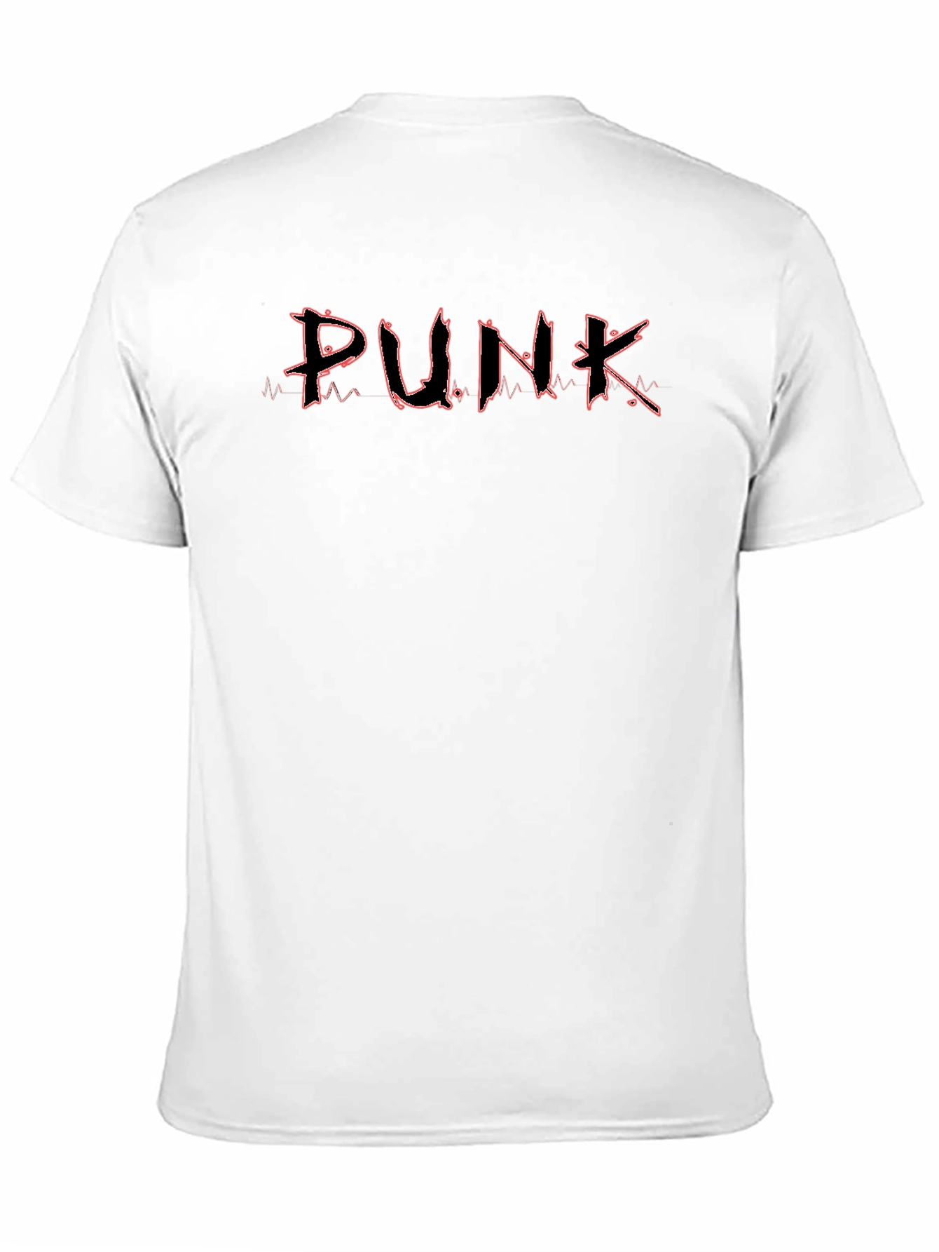 Punk Graphic Tee - Black Cotton T-Shirt