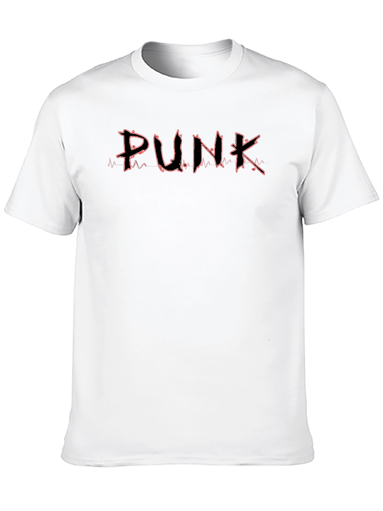 Punk Graphic Tee - Black Cotton T-Shirt
