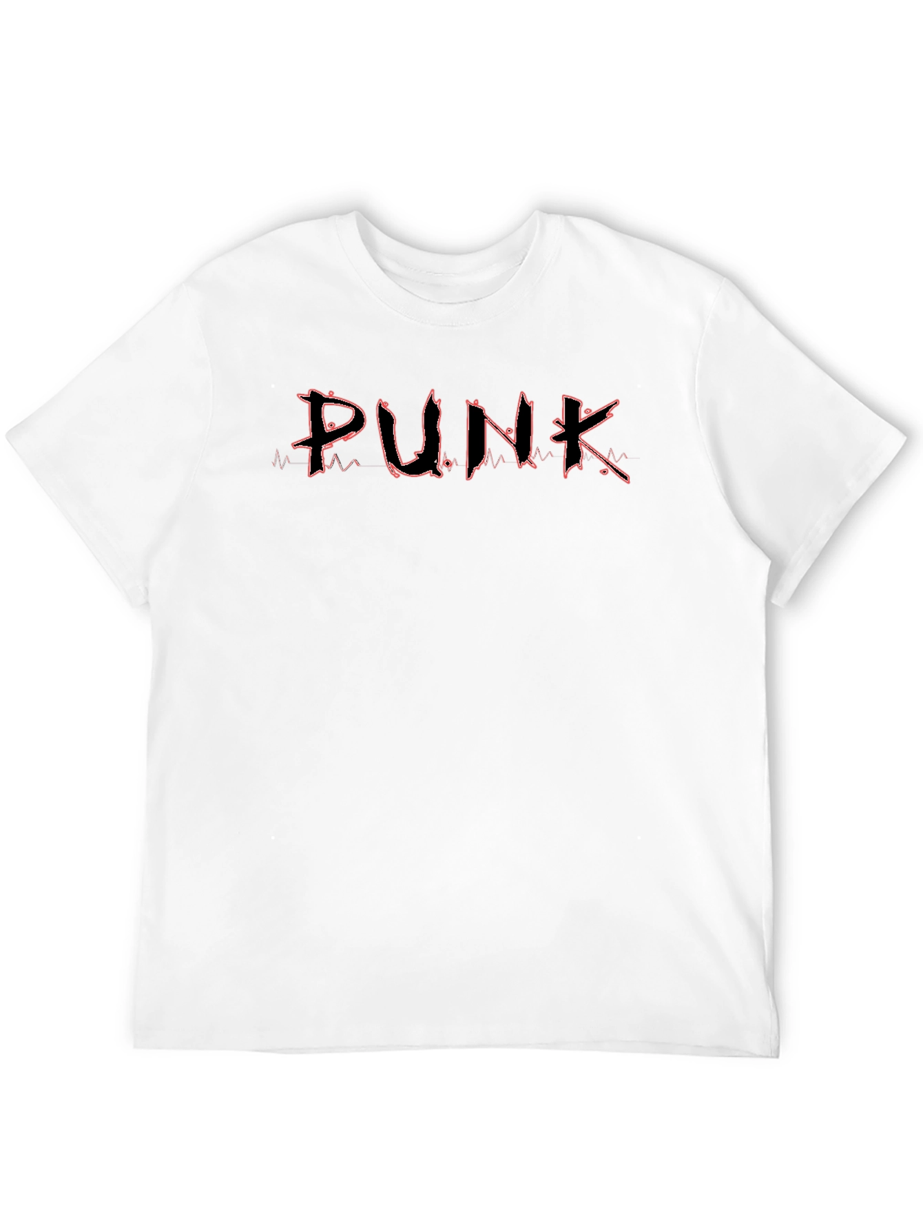 Punk Graphic Tee - Black Cotton T-Shirt