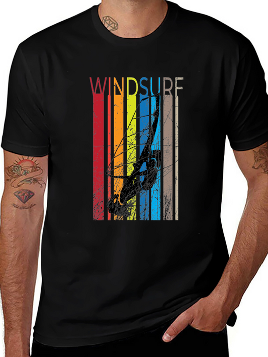 Retro Windsurfing T-Shirt - Vintage Style Surfing Tee