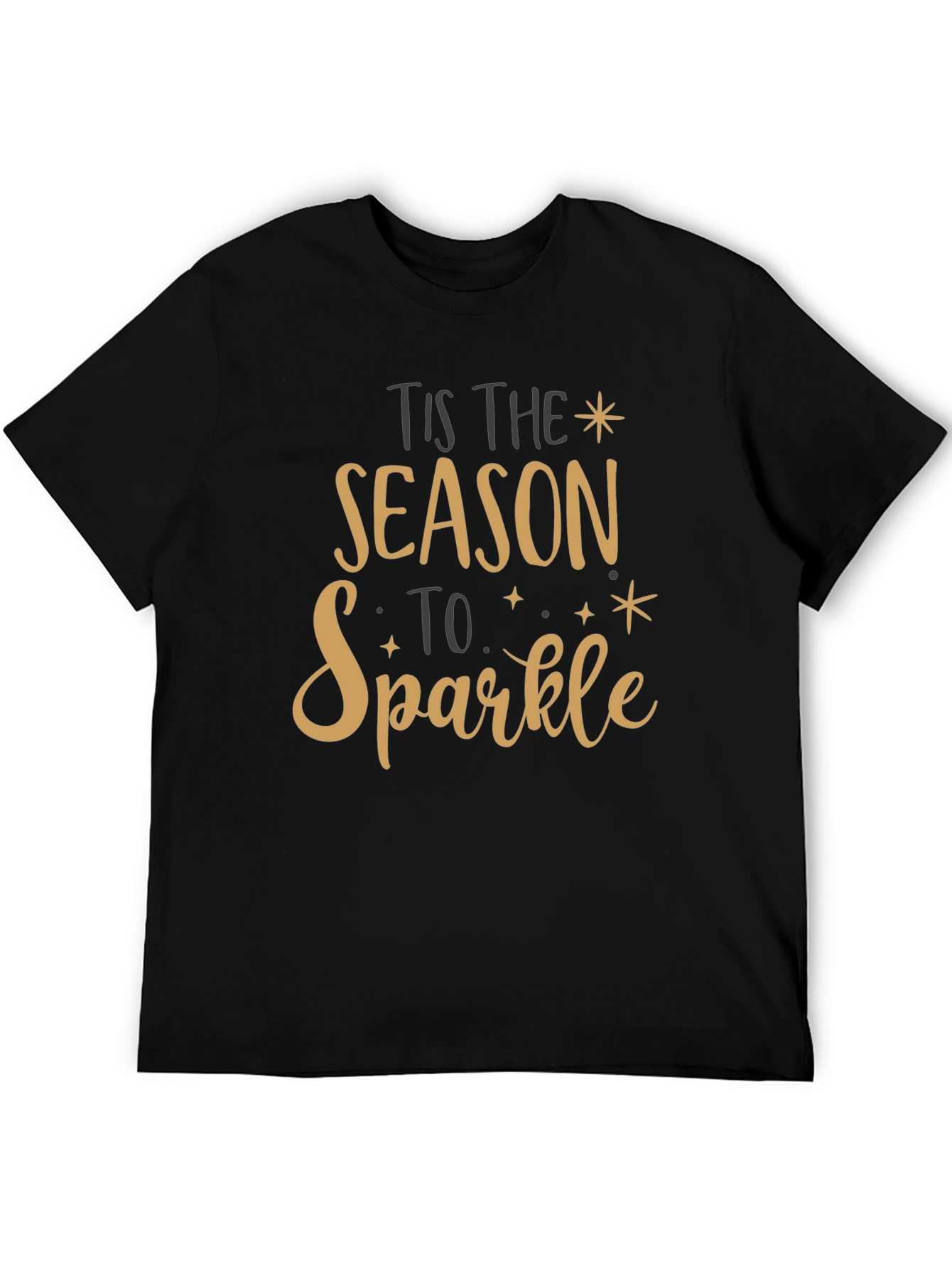 Tis the Season to Sparkle Black Tee