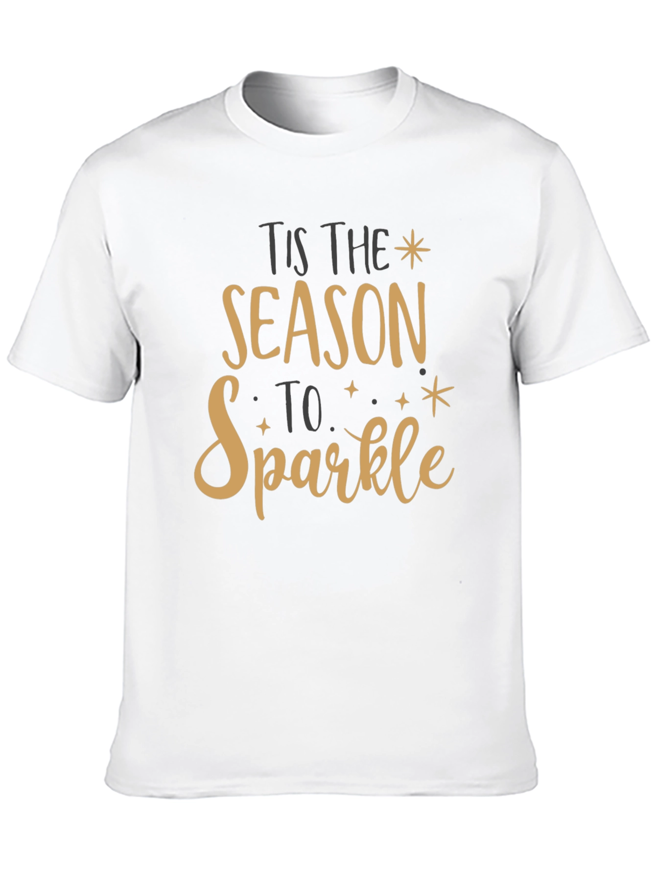 Tis the Season to Sparkle Black Tee
