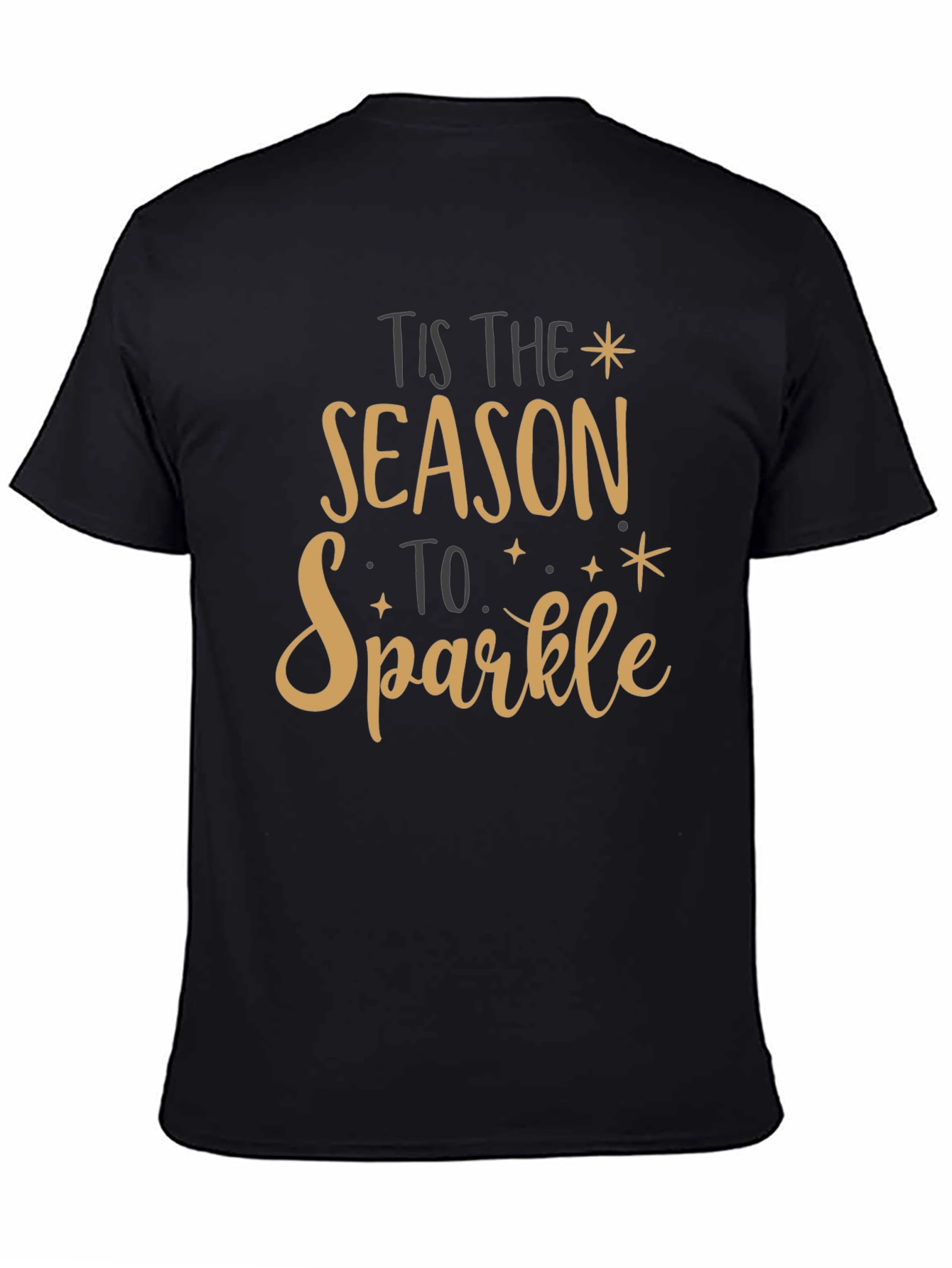 Tis the Season to Sparkle Black Tee