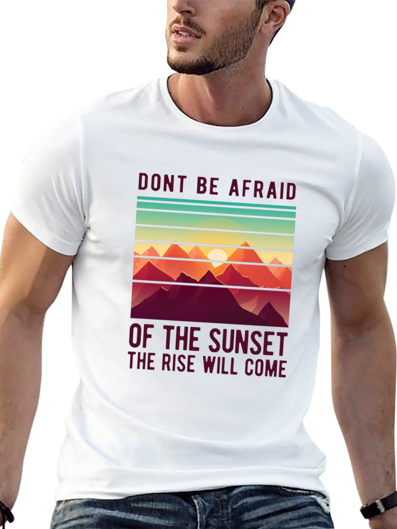 Sunset Rise T-Shirt - Inspirational Design