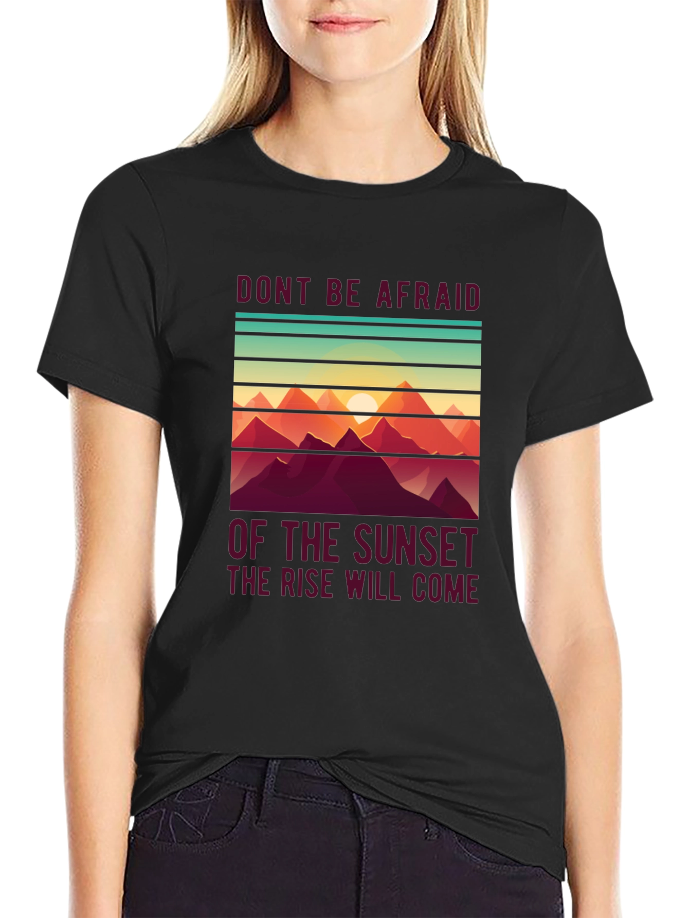 Sunset Rise T-Shirt - Inspirational Design