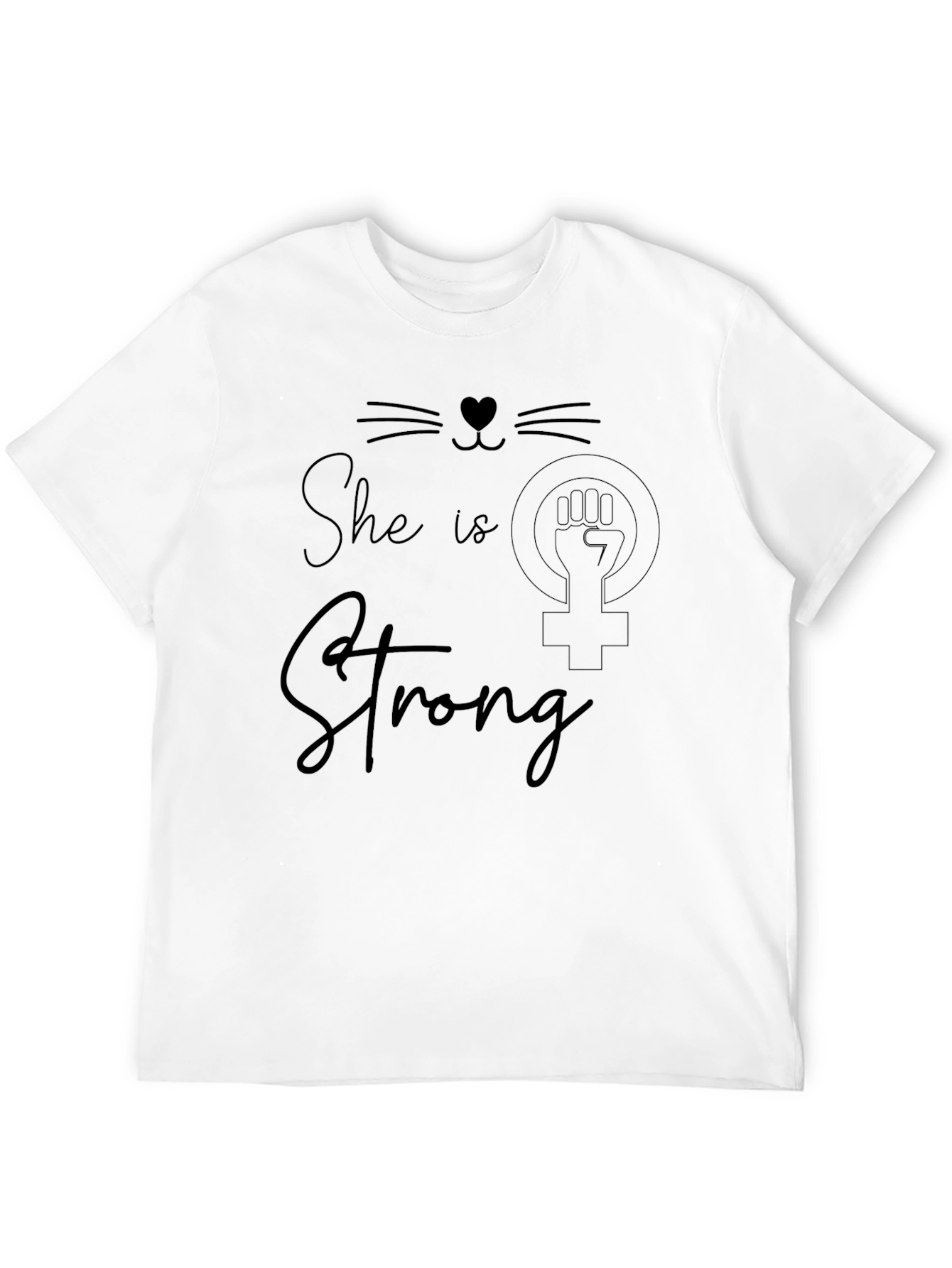 She is Strong Graphic Tee - Empowering Womens T-Shirt