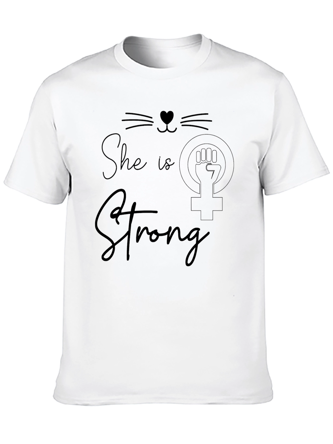 She is Strong Graphic Tee - Empowering Womens T-Shirt