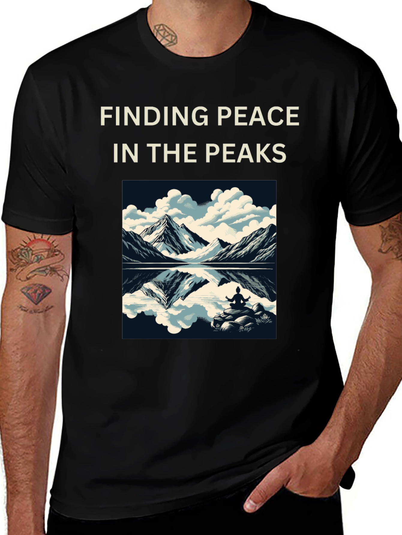 Finding Peace Tee: Mountain Meditation Shirt