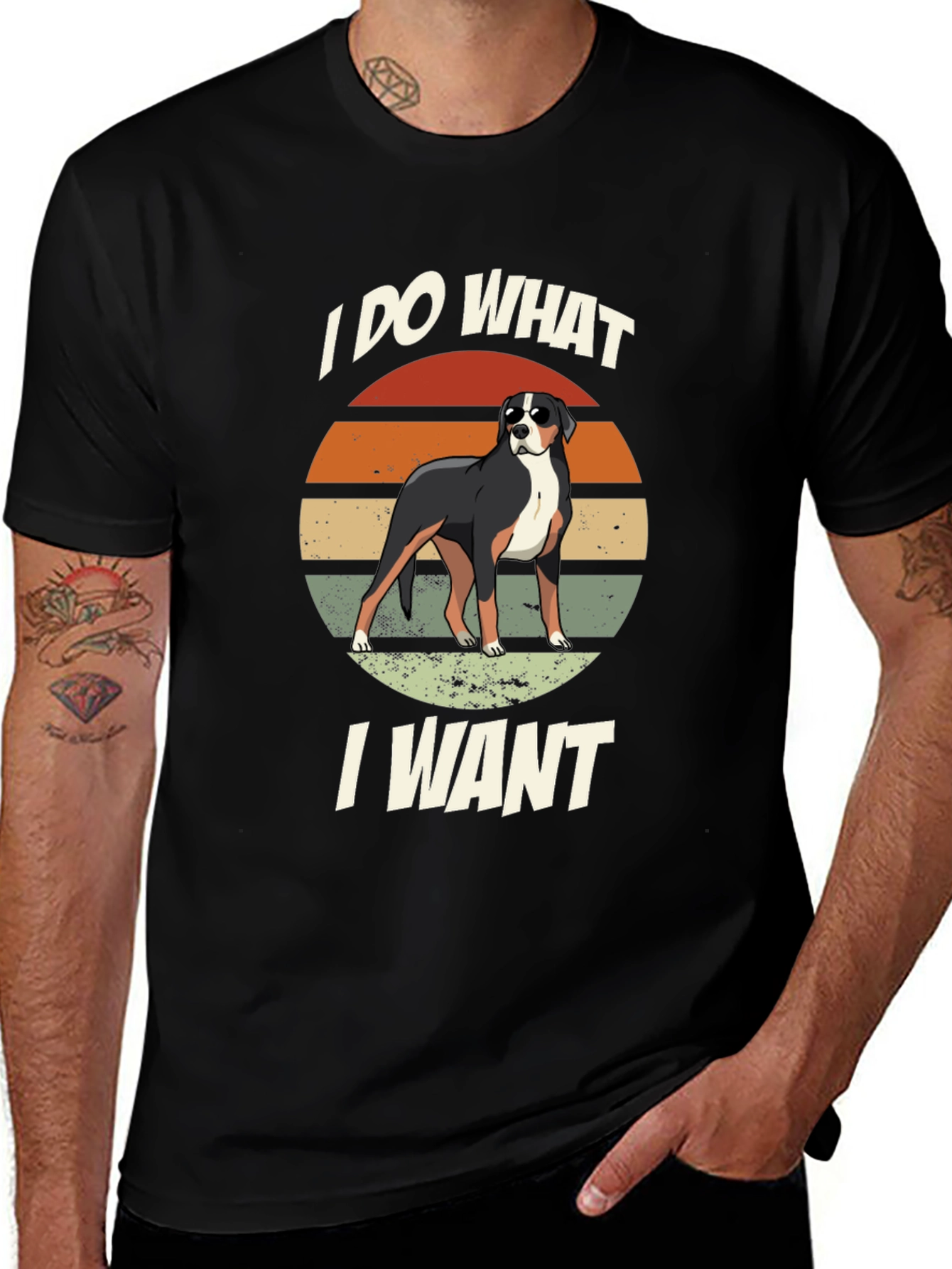 I DO WHAT I WANT Dog Graphic T-Shirt