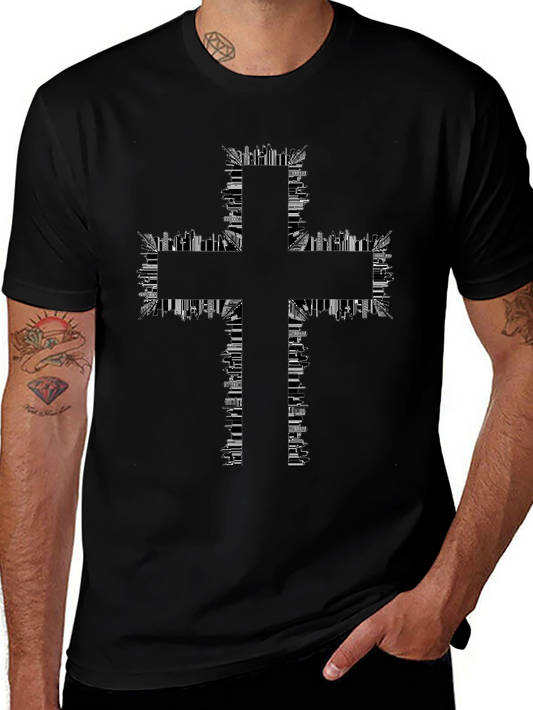 Urban Cross T-Shirt - Cityscape Design